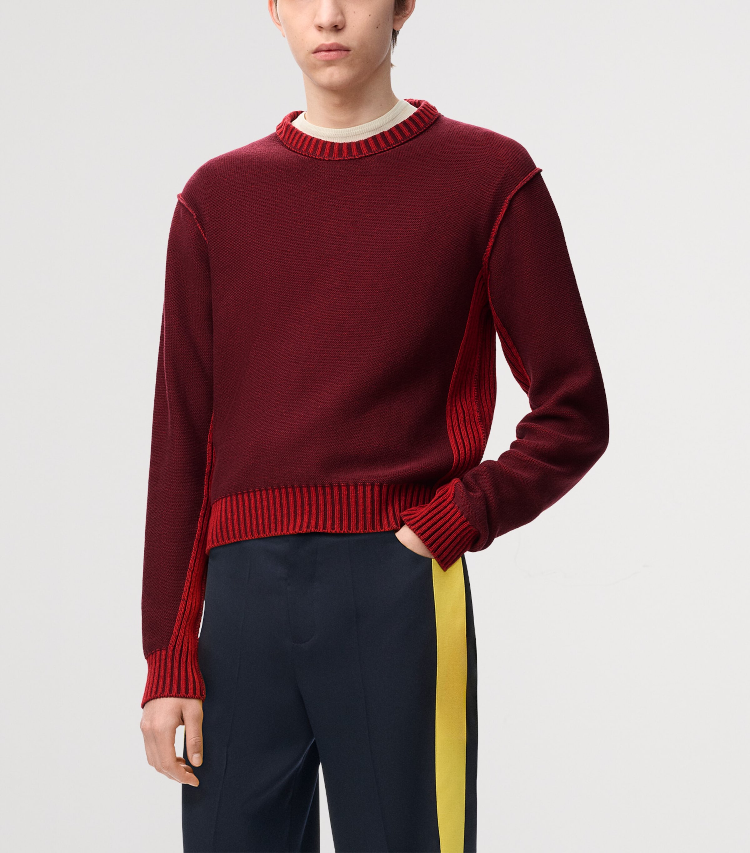 LOEWE Mens Anagram Sweater Burgundy/red Image 3