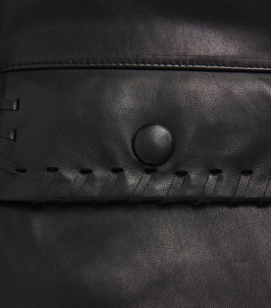 Bubble Leather Jacket BLK BLACK Image 5