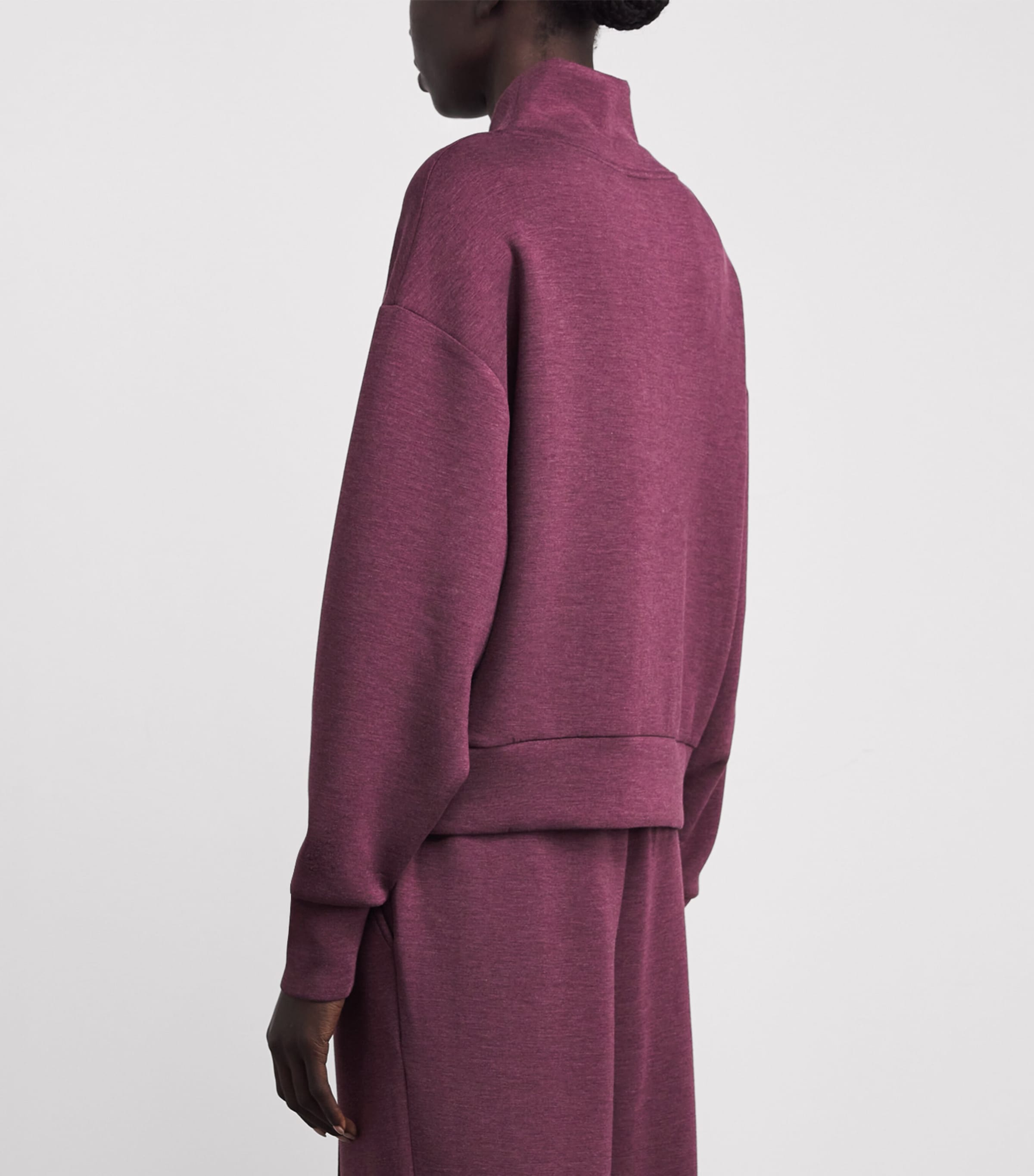 DoubleSoft Davidson Quarter-Zip Sweatshirt BURGANDY Image 4