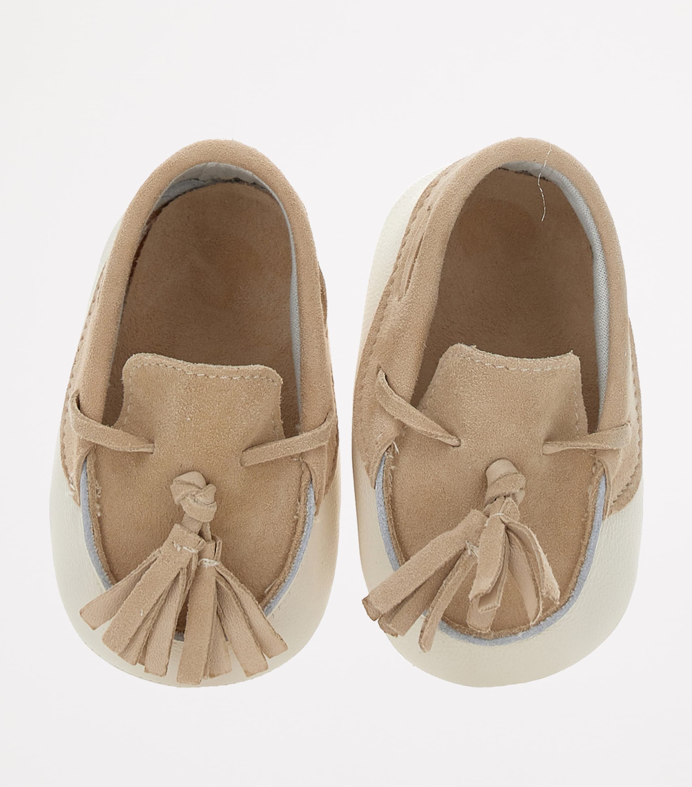 Faux Leather Moccasins BEIGE Image 4