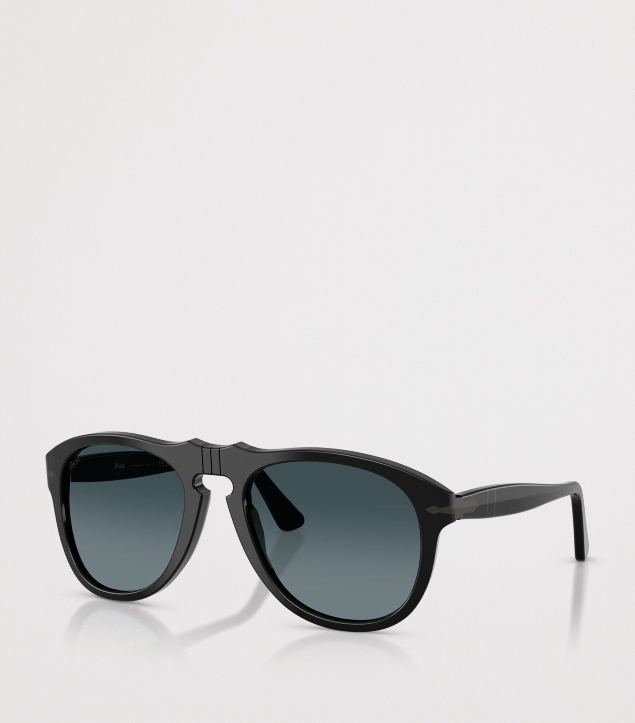 Persol PO0649NE Total Black Arrow Pilot Sunglasses Black Image 2