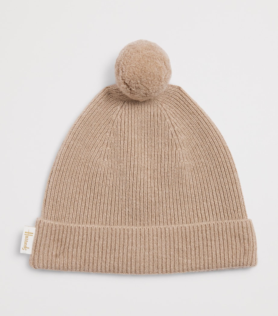 Cashmere Pom-Pom Hat OATMEAL Image 2