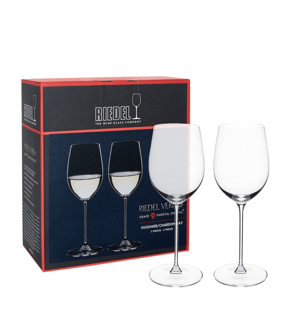 Riedel Crystal Veritas Chardonnay Wine Glasses (Set of 2) Clear Image 4