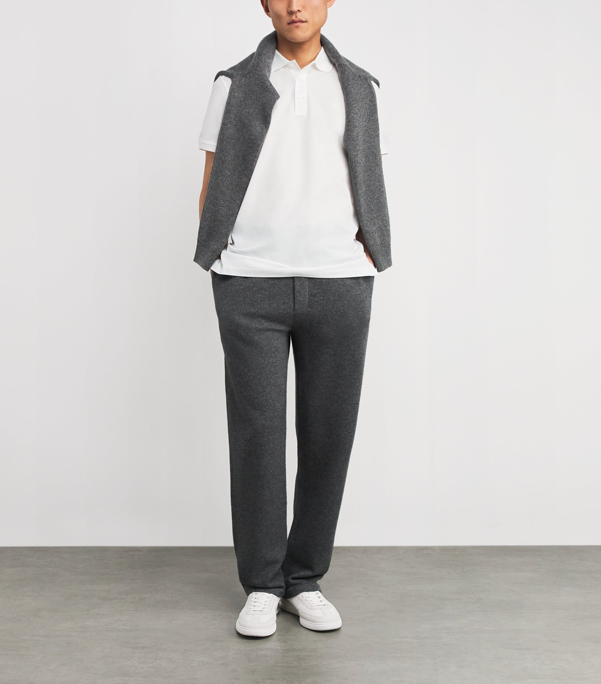 Cotton Piqué Polo Shirt WHITE Image 2