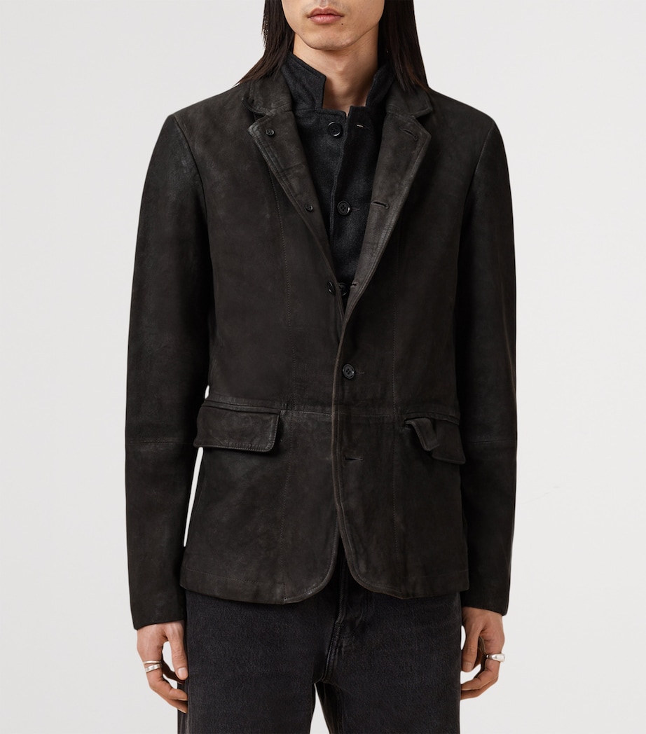 Leather Survey Blazer ANTHRACITE GREY Image 5