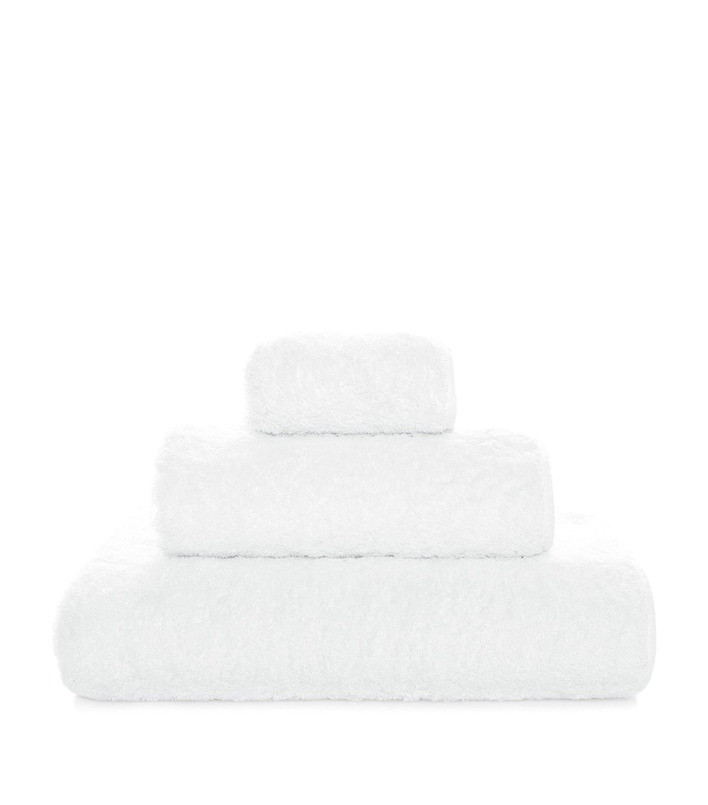 GRACCIOZA Egyptian Cotton Portobello Bath Towel (70cm x 140cm) White Image 1