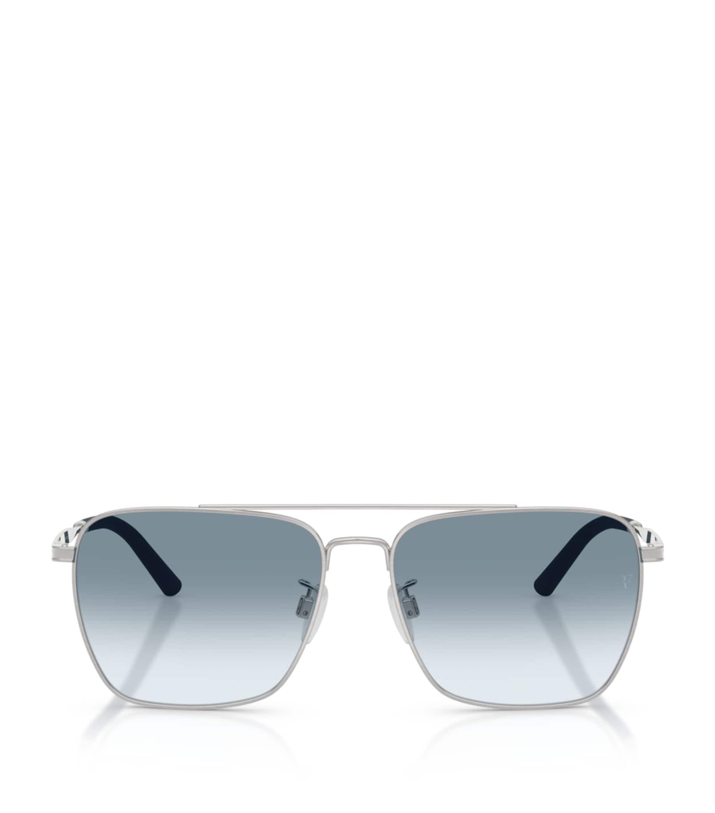 Oliver Peoples Metal R-15 Square Sunglasses Silver Image 1