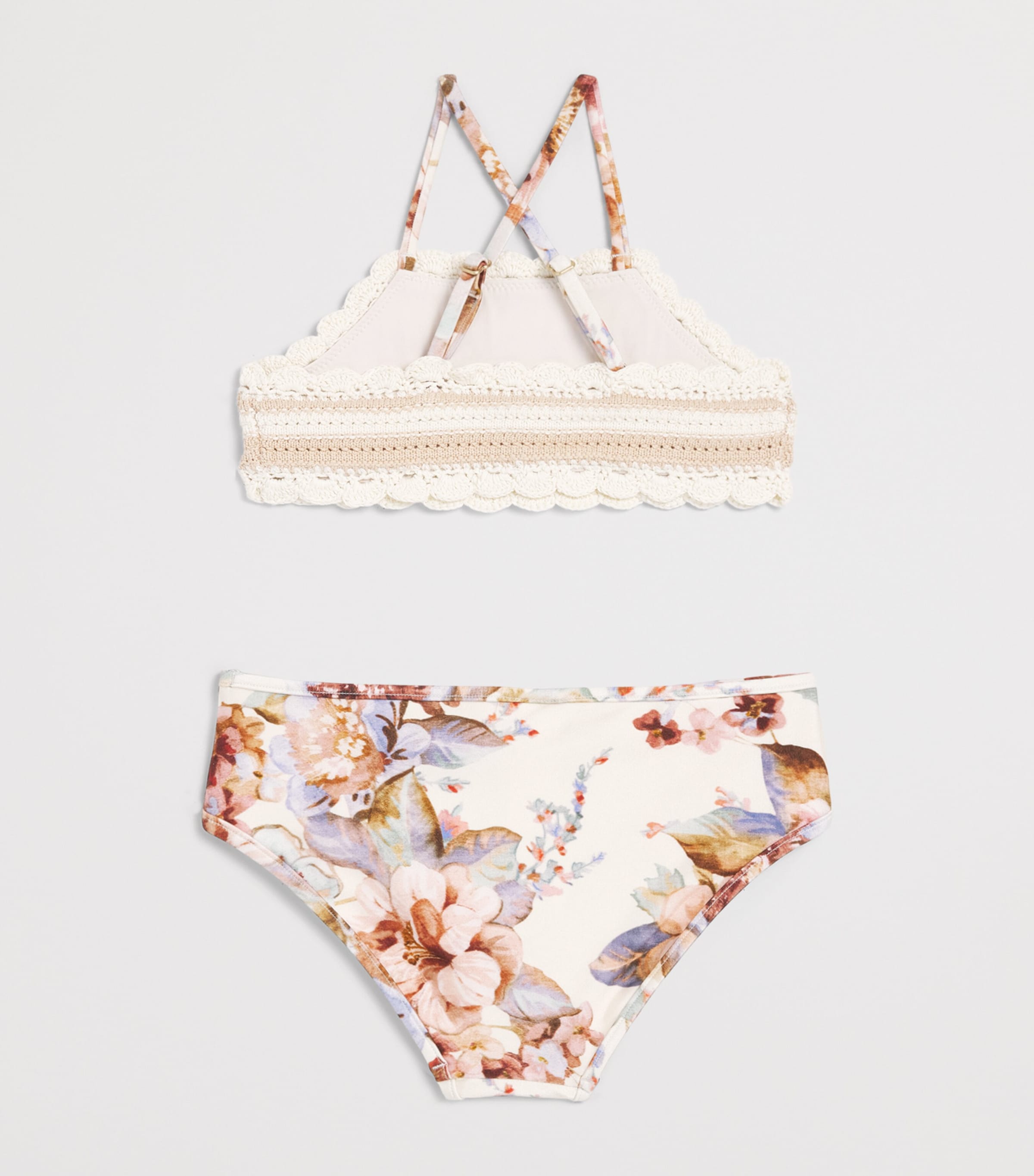 Zimmermann Kids Awaken Bikini (1-12 Years) Ivory Floral Multi Image 2