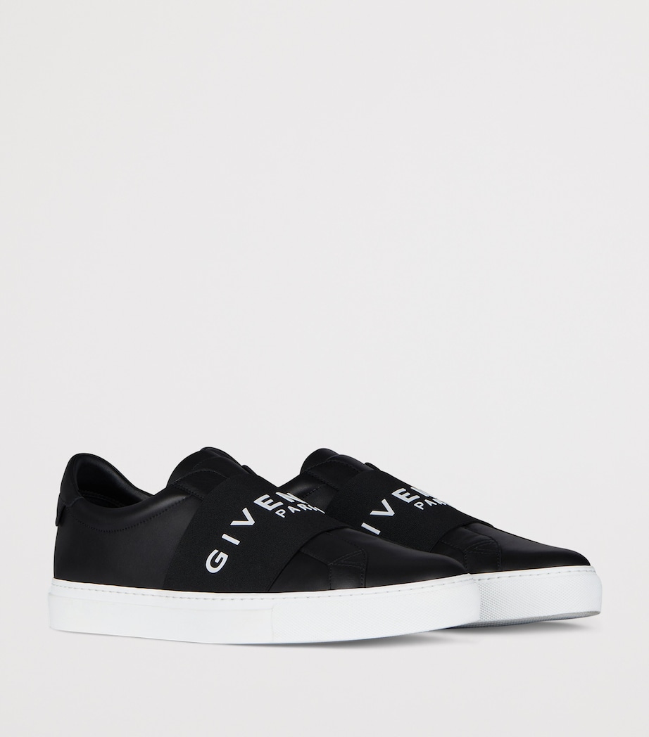 Leather Low-Top Sneakers BLACK Image 3