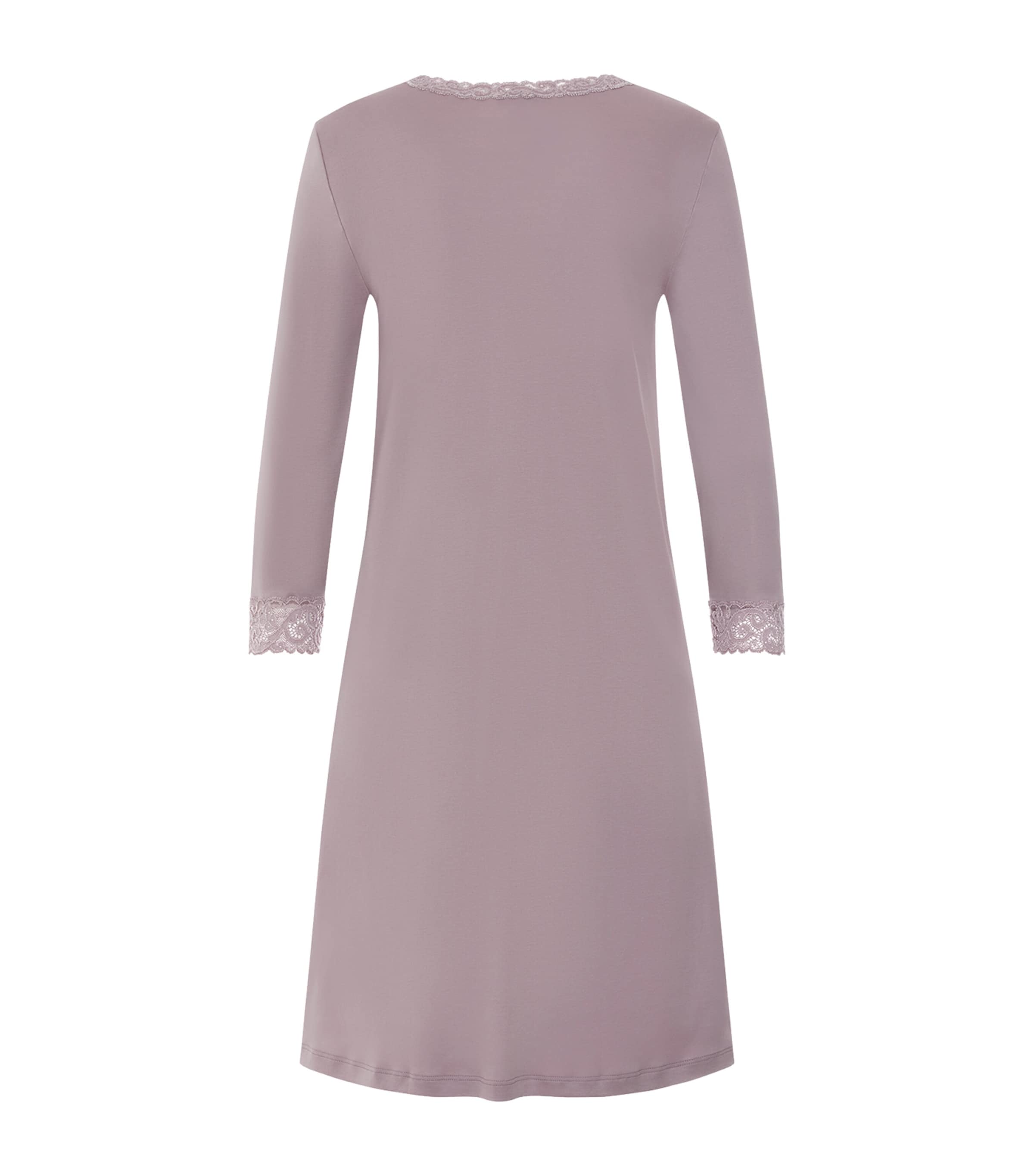 Hanro Womens Lace-Trim Moments Nightdress Stormy Rose Image 3