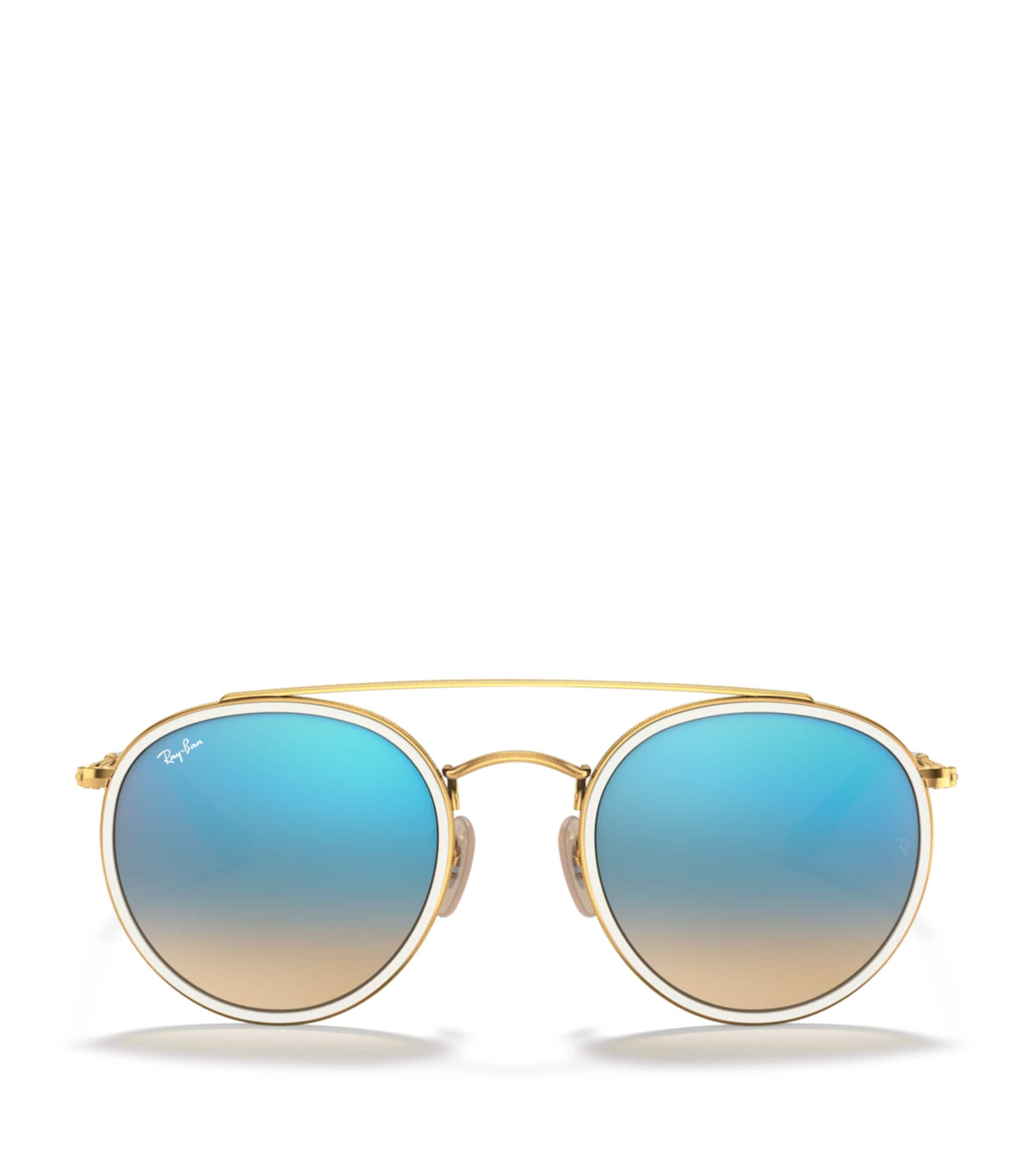 Ray-Ban Round Double-Bridge Sunglasses Gold Image 1