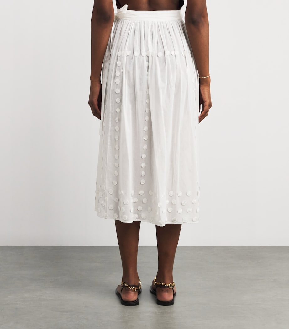 Cotton Kyla Wrap Midi Skirt PRI PRISTINE Image 4
