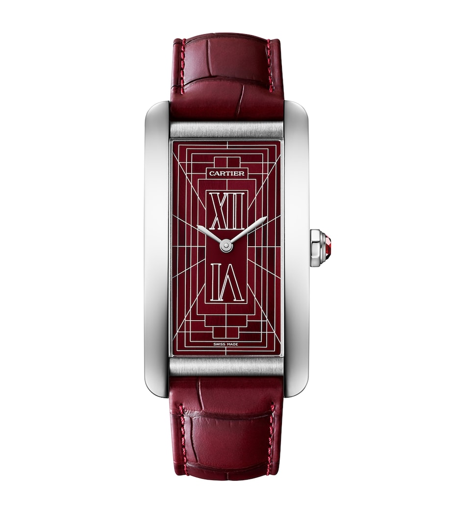 Cartier Large White Gold Tank Américaine Watch 24.4mm Platinum Image 1