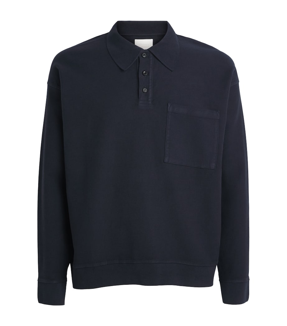 Citizens of Humanity Mens Cotton-Blend Polo Shirt Nvy Image 1