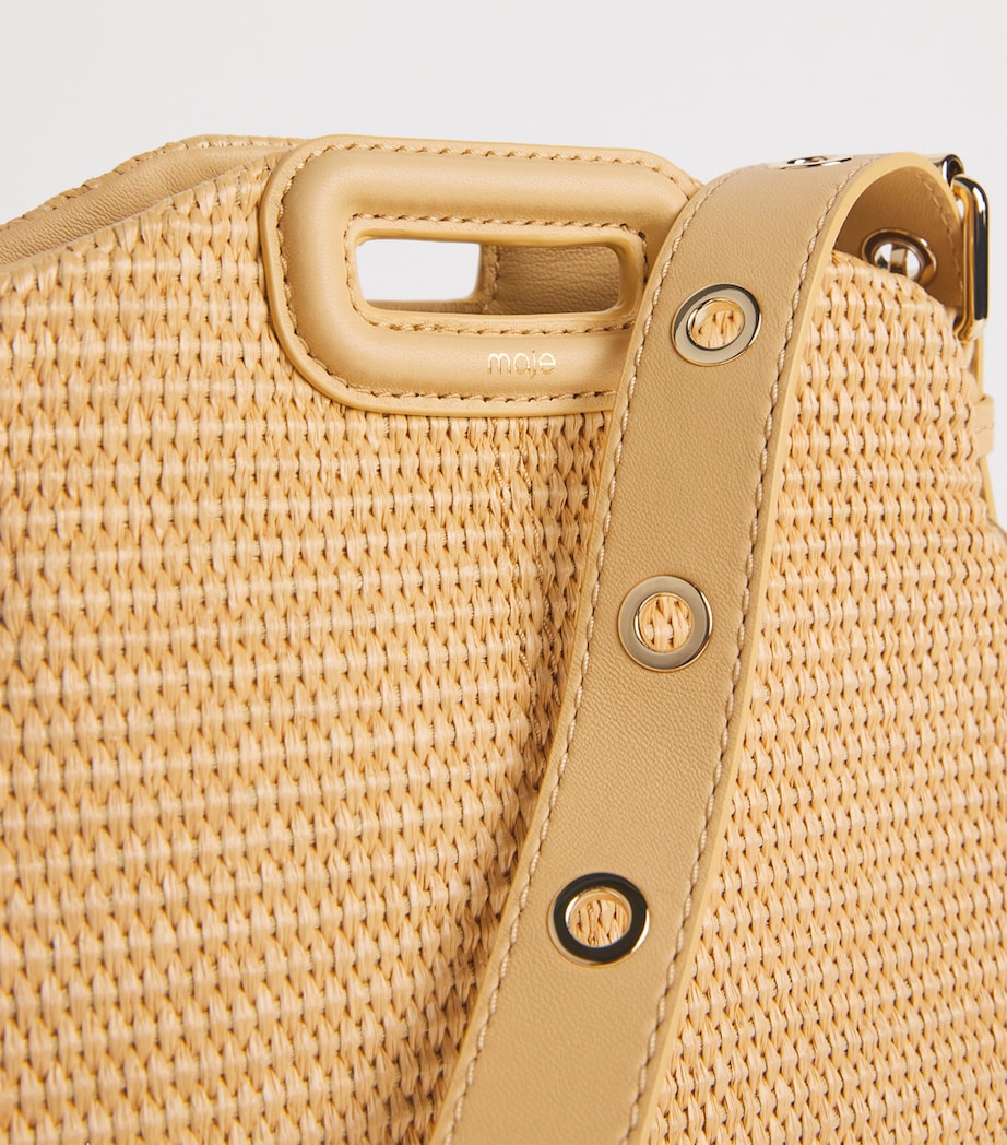 Maje Raffia-Effect Miss M Shoulder Bag Beige Image 6