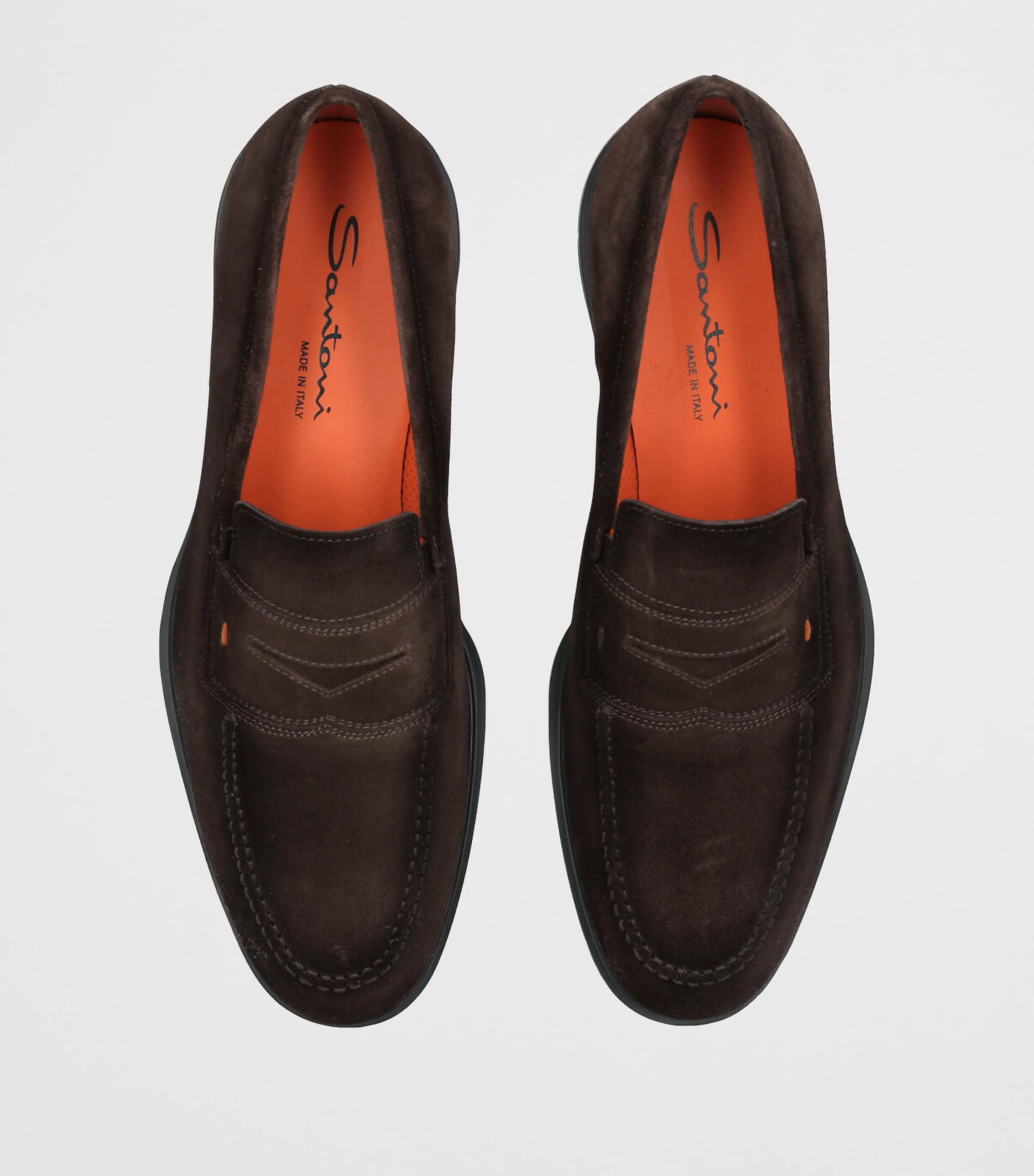 Suede Easy Penny Loafers DARK BROWN Image 4
