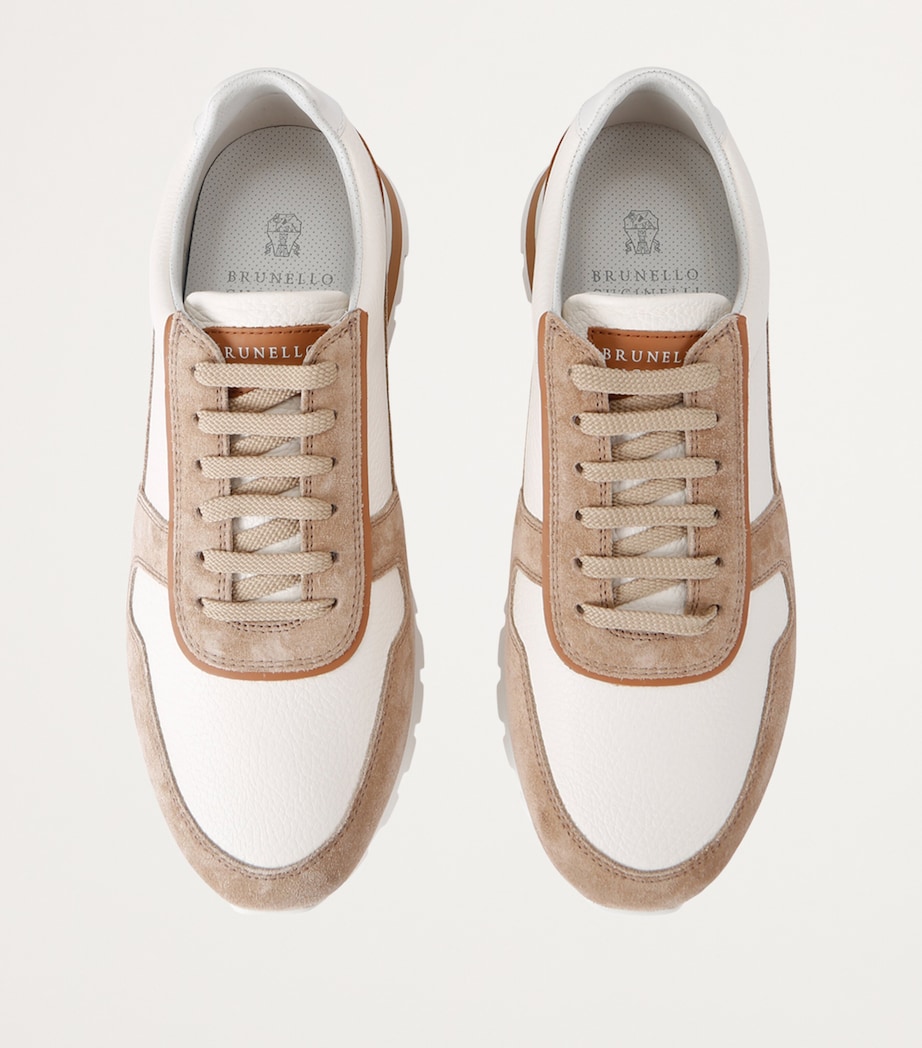 Leather Runner Sneakers BEIGE Image 4