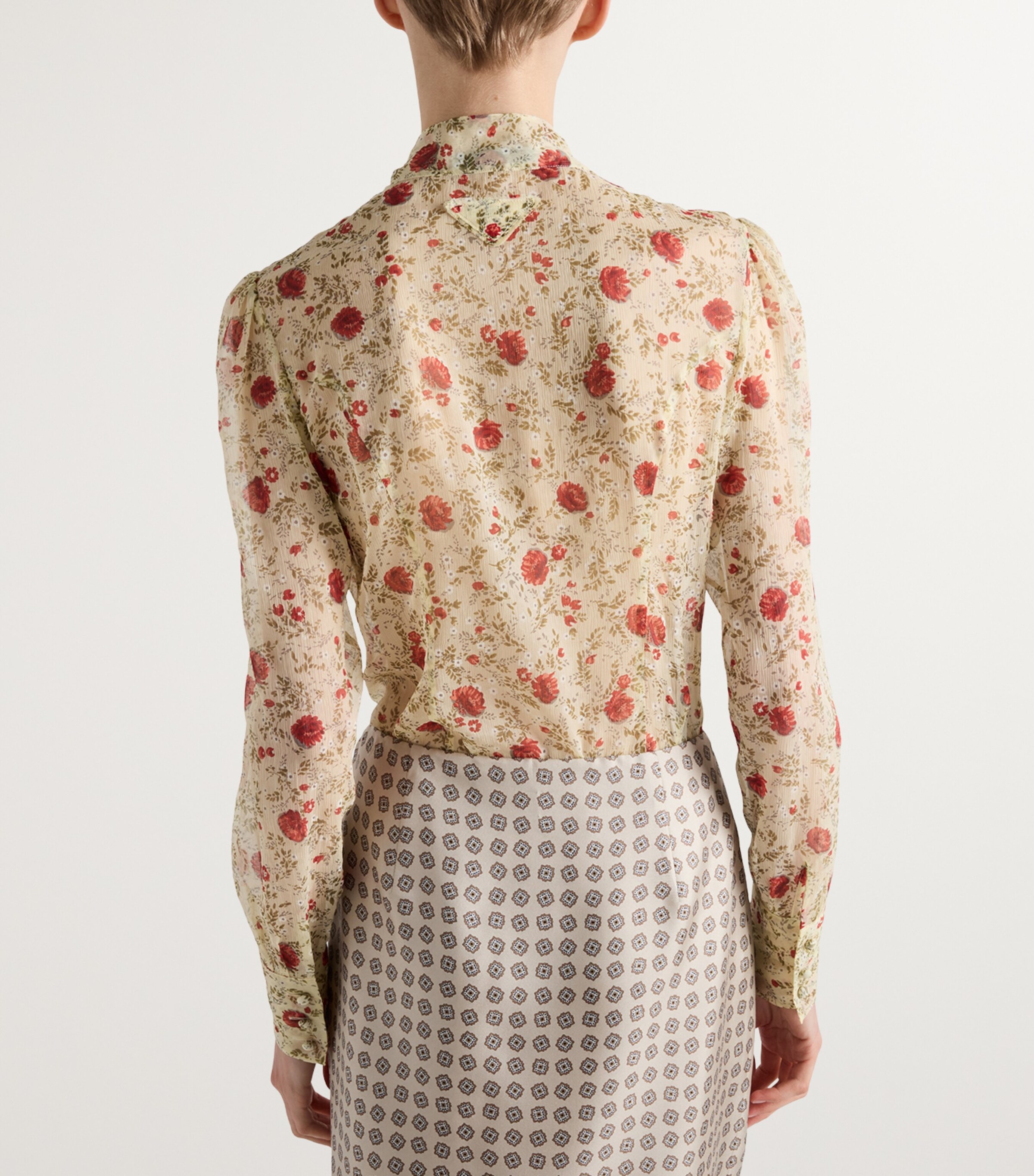 Prada Womens Silk Floral Shirt Image 4