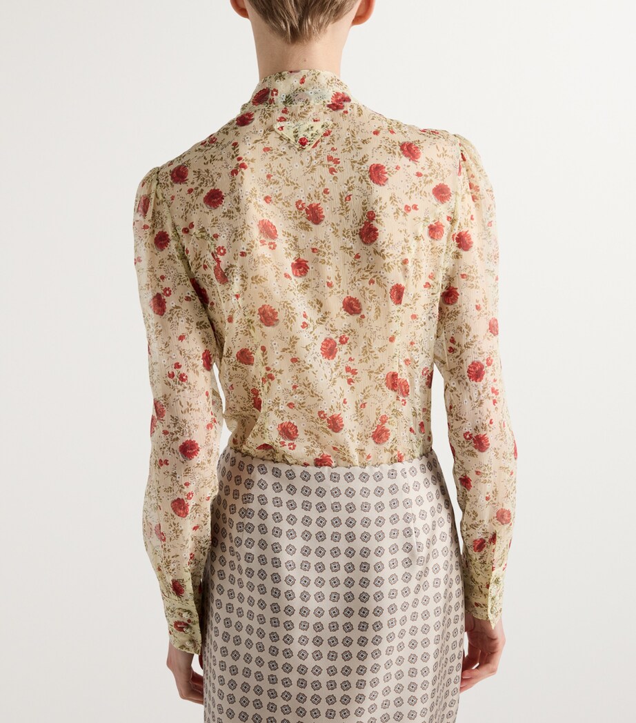Prada Womens Silk Floral Shirt Image 4