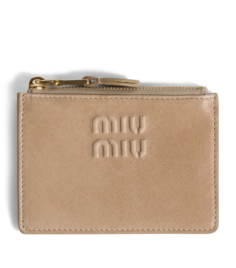 Miu Miu Nappa Leather Embossed Card Holder Image 1