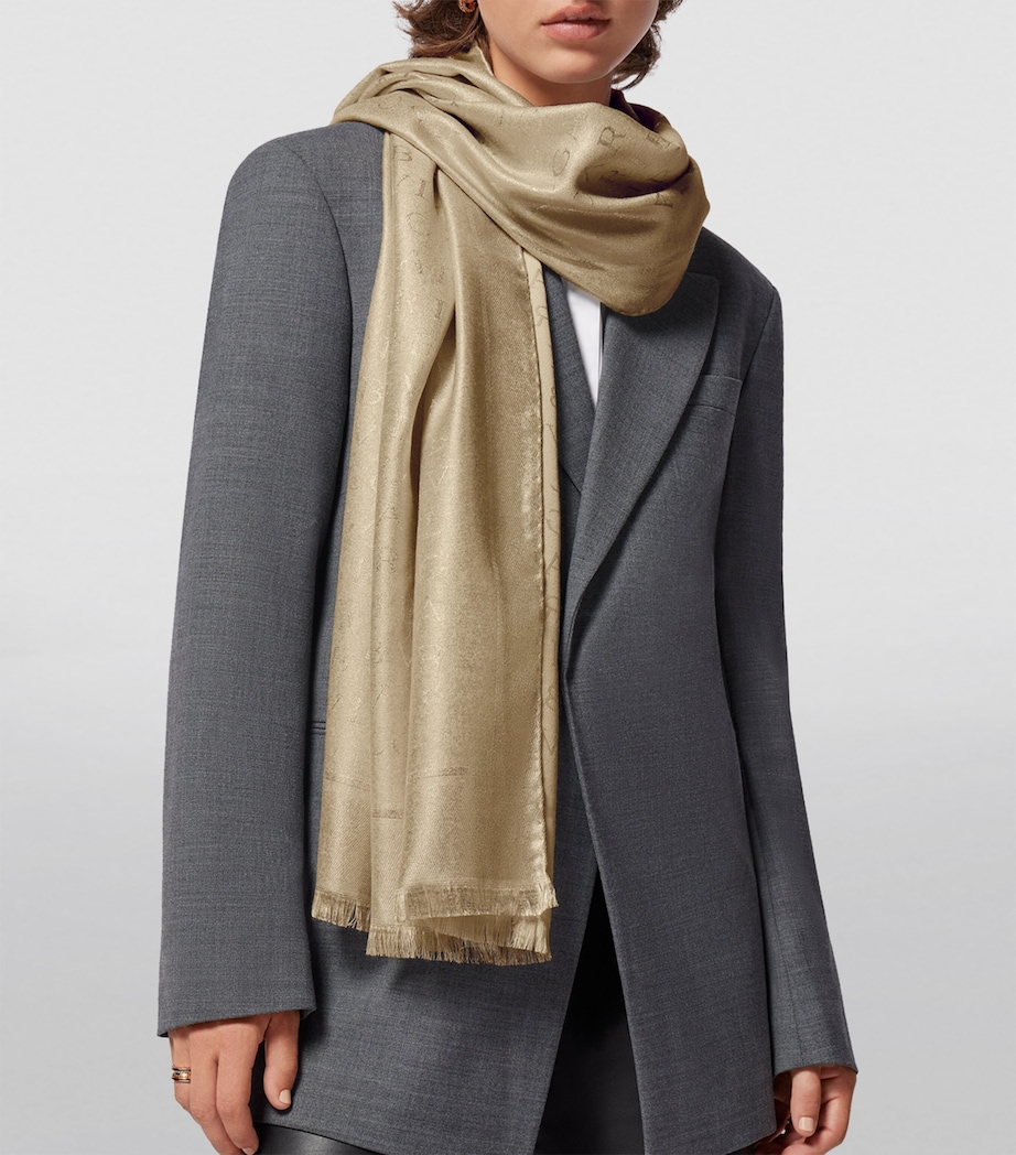 Logomania Lettere Maxi Scarf BRONZE Image 2