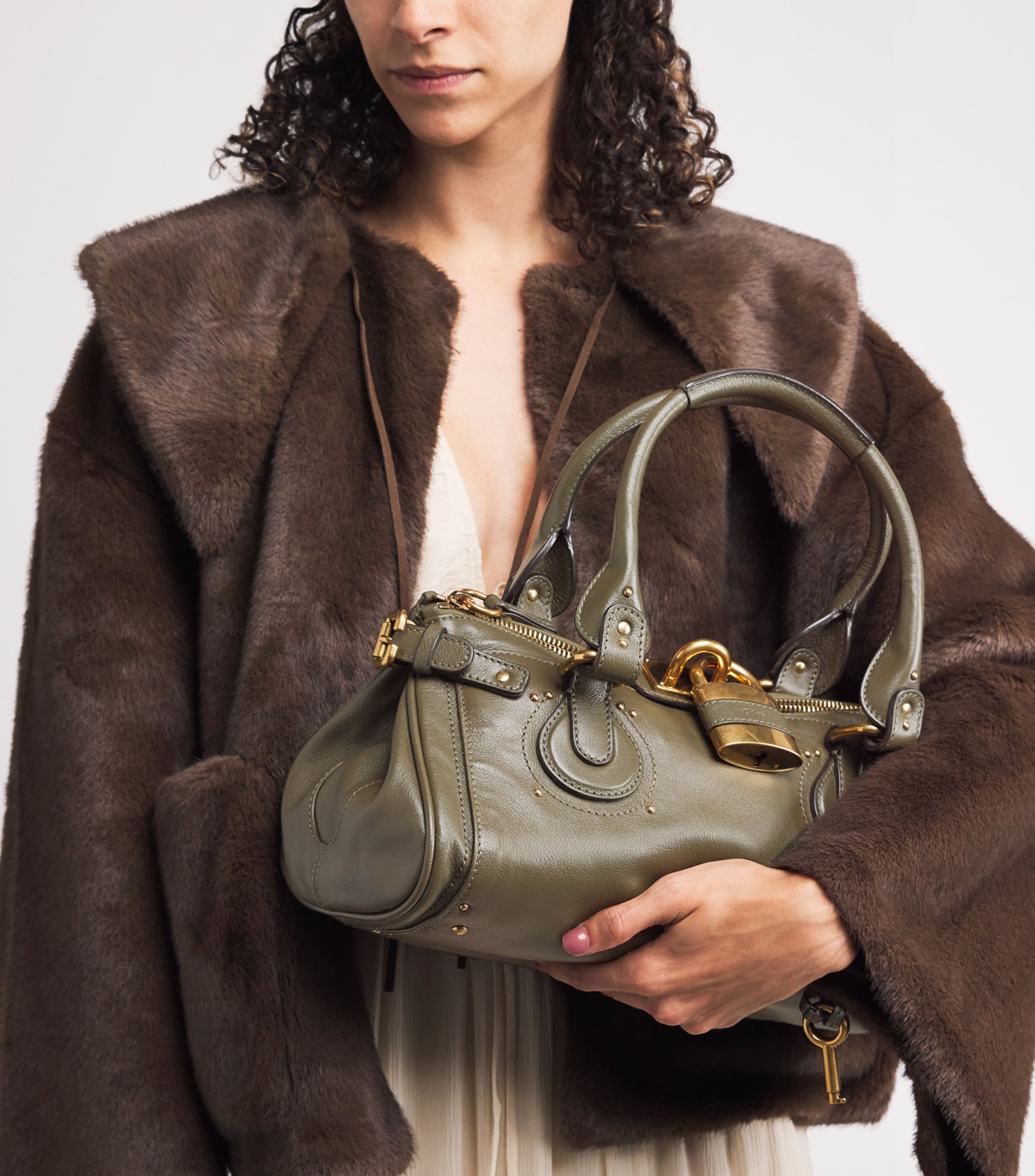 Chloé Medium Leather Spin Tote Bag Winter Ivy Image 2