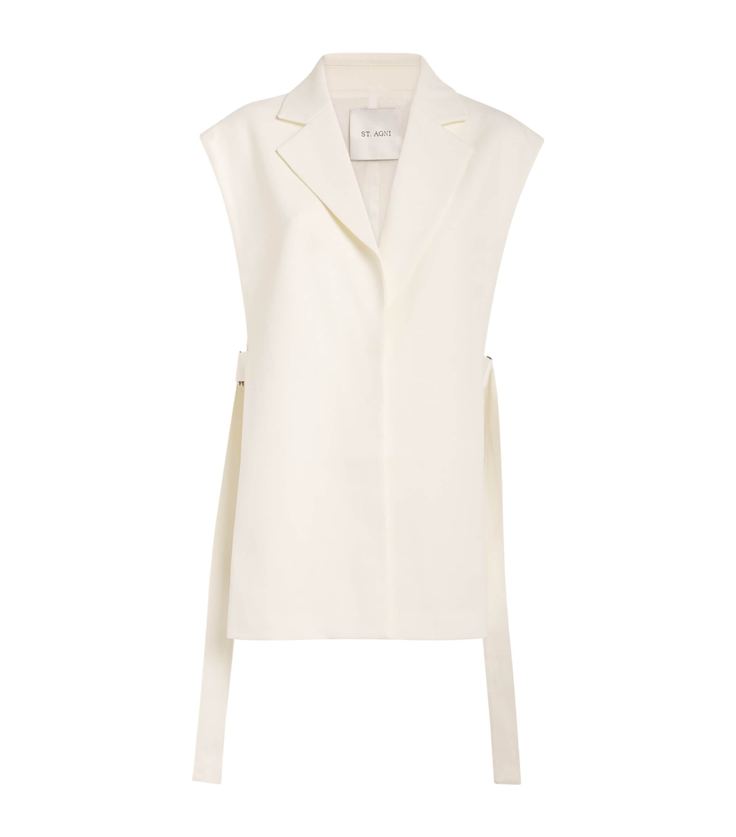 St Agni Wool-blend Waistcoat In White