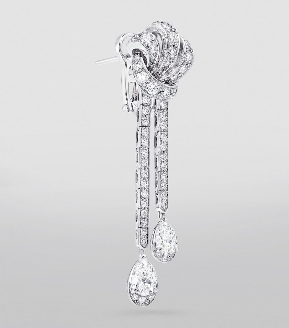 White Gold and Diamond Tilda’s Bow Earrings WHITE GOLD Image 3