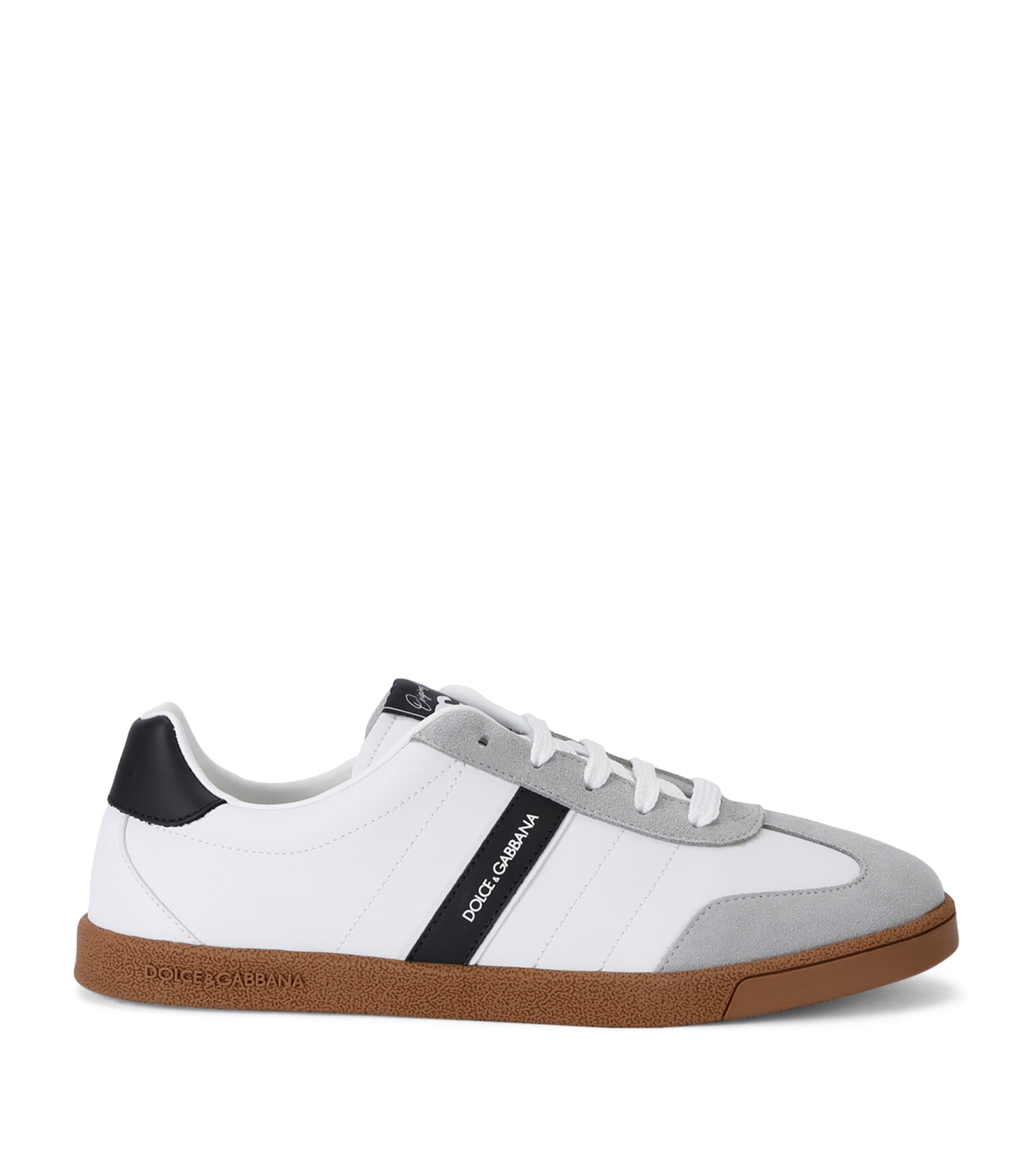 Shop Dolce & Gabbana Leather Low-top Sneakers In White