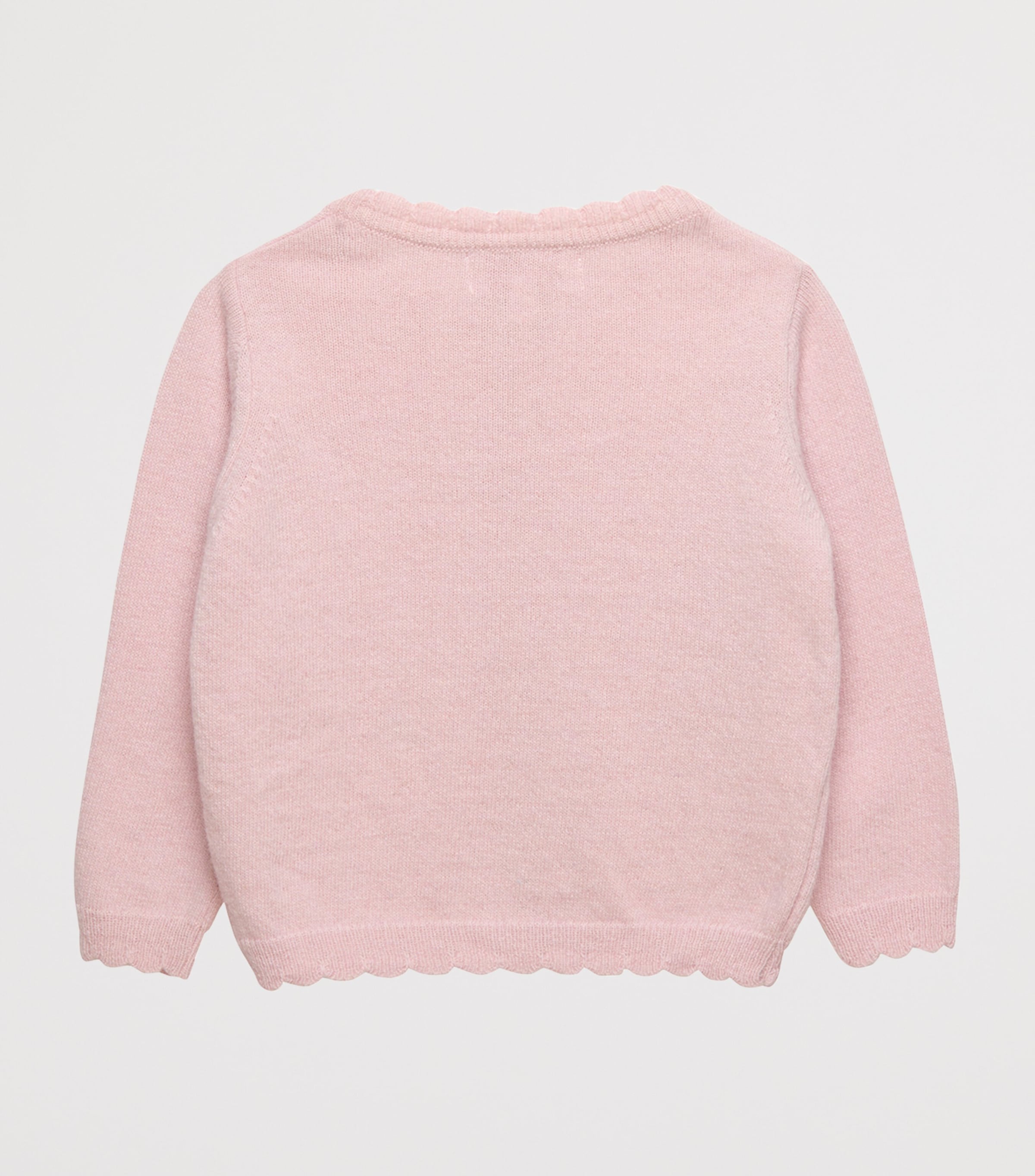 Wool-Blend Duck Intarsia Cardigan (3-24 Months) PALE PINK Image 2