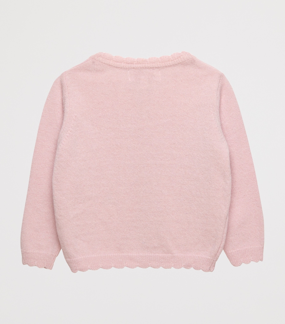 Wool-Blend Duck Intarsia Cardigan (3-24 Months) PALE PINK Image 2
