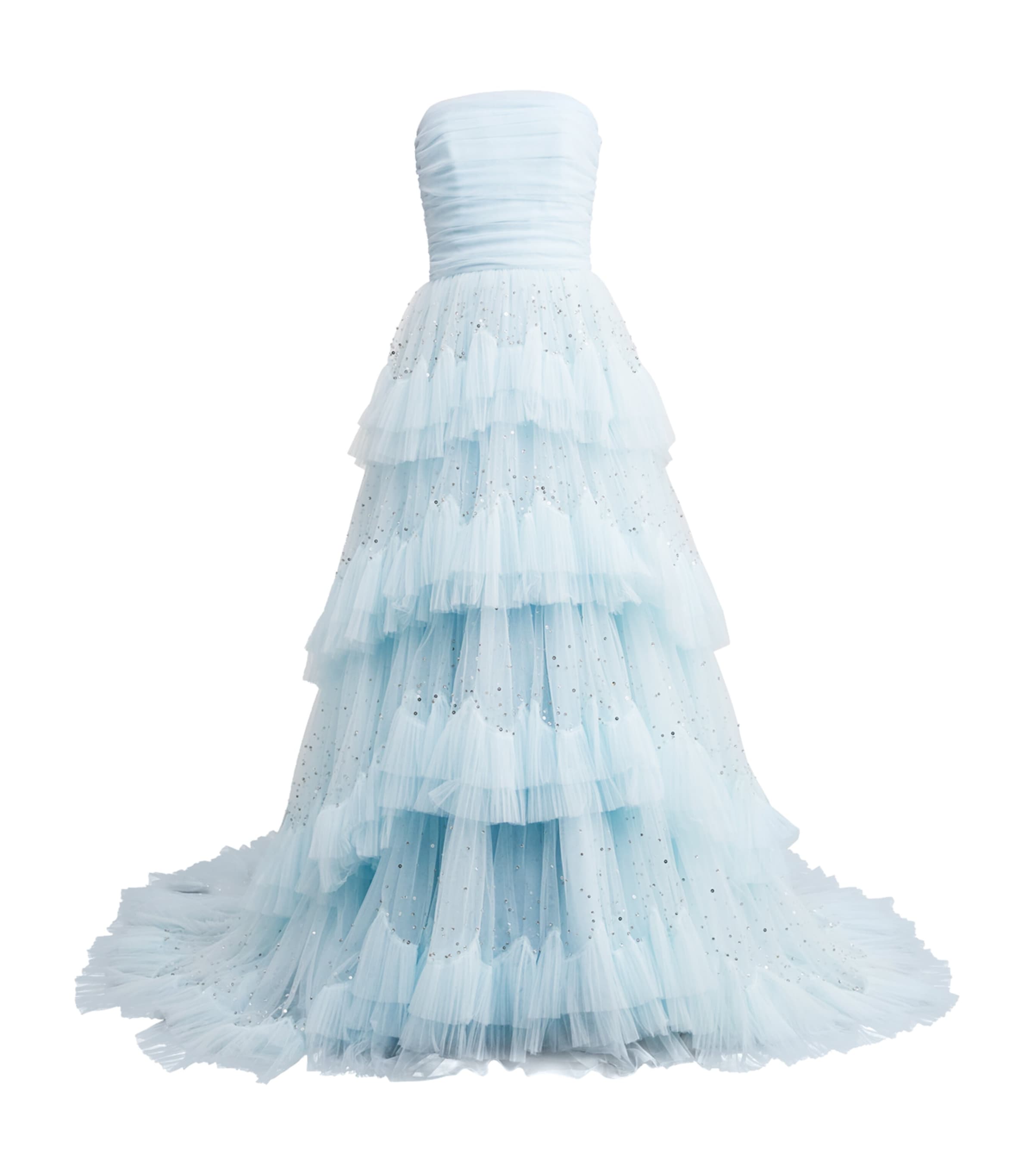 Jenny Packham Sequin-detail Queenie Gown In Blue