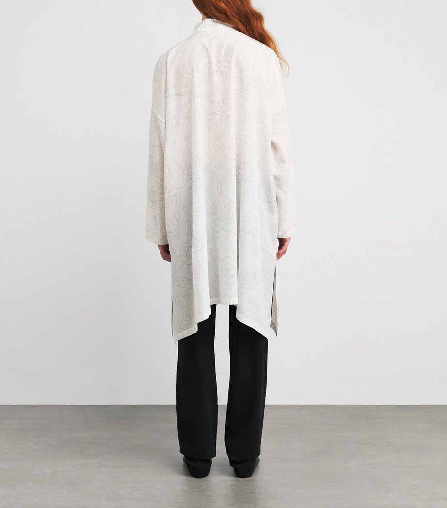 Silk Wide A-Line Shirt PENCIL Image 4