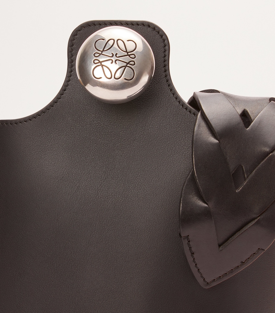 Large Pebble Bucket Bag DARK BROWN Image 8