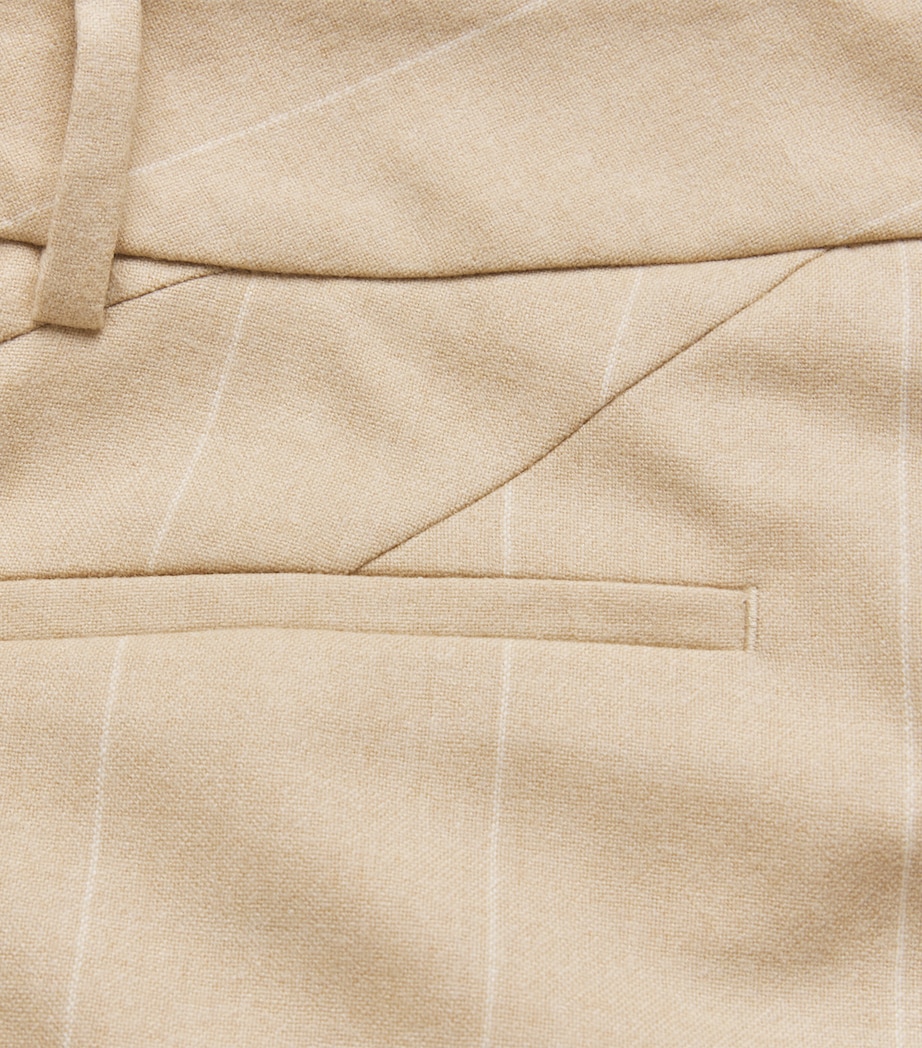 Wool Stripe Straight Trousers SABBIA Image 5