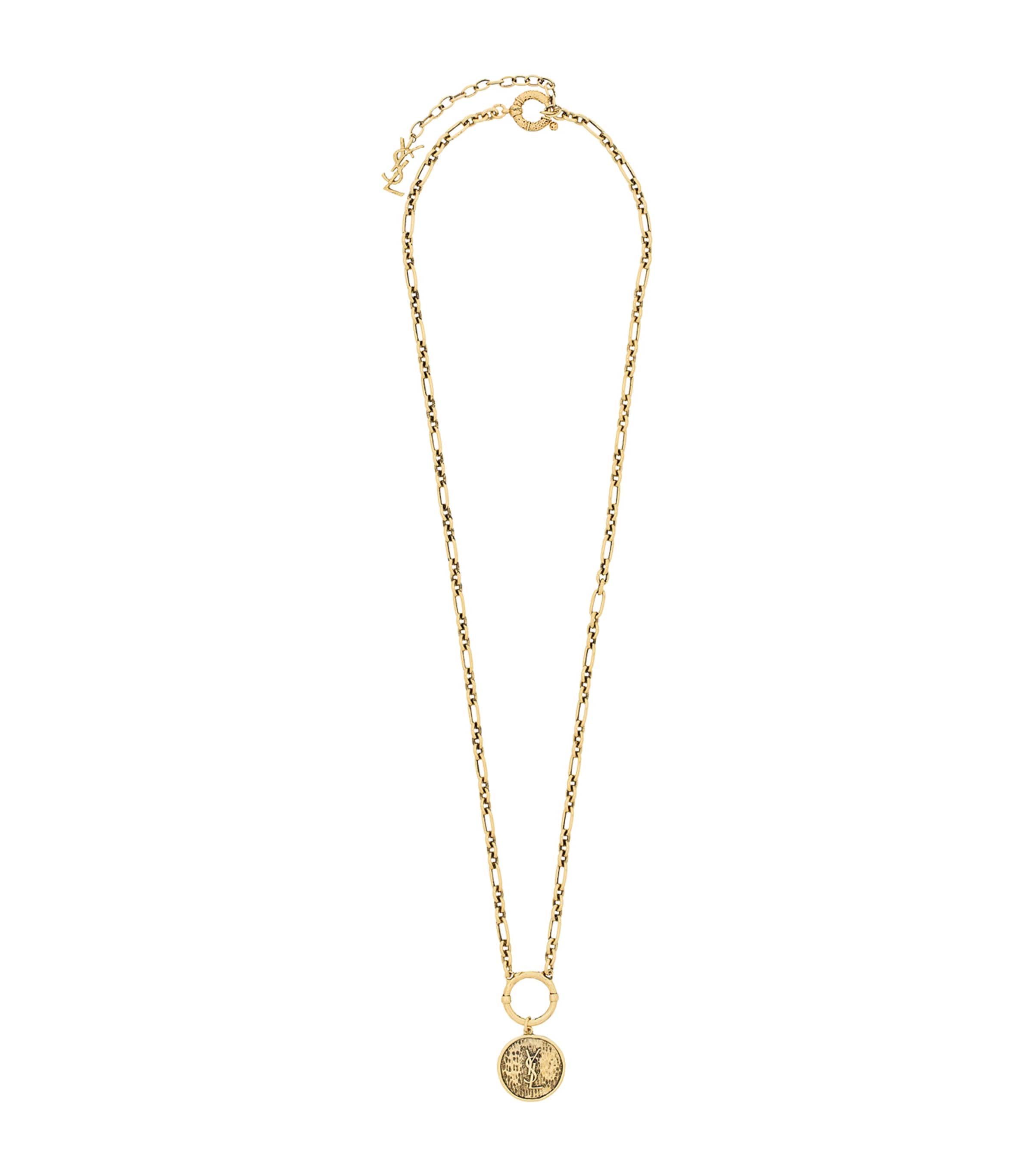 Saint Laurent Cassandre Medallion Necklace Image 1