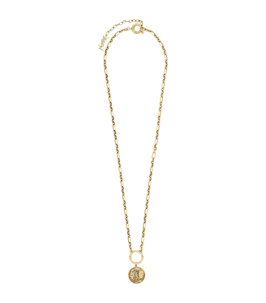 Saint Laurent Cassandre Medallion Necklace Image 1