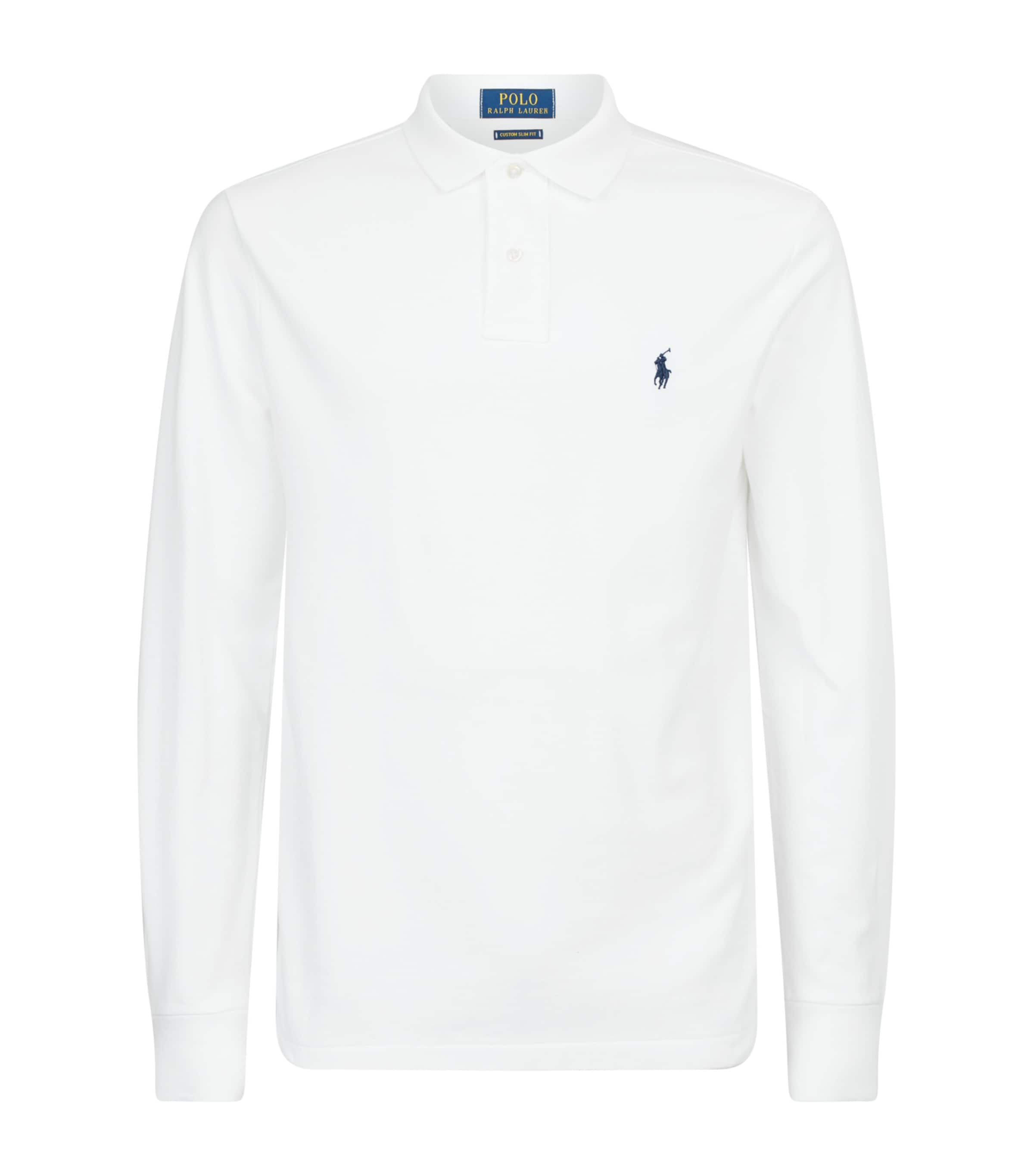 Shop Polo Ralph Lauren Logo Polo Shirt In White