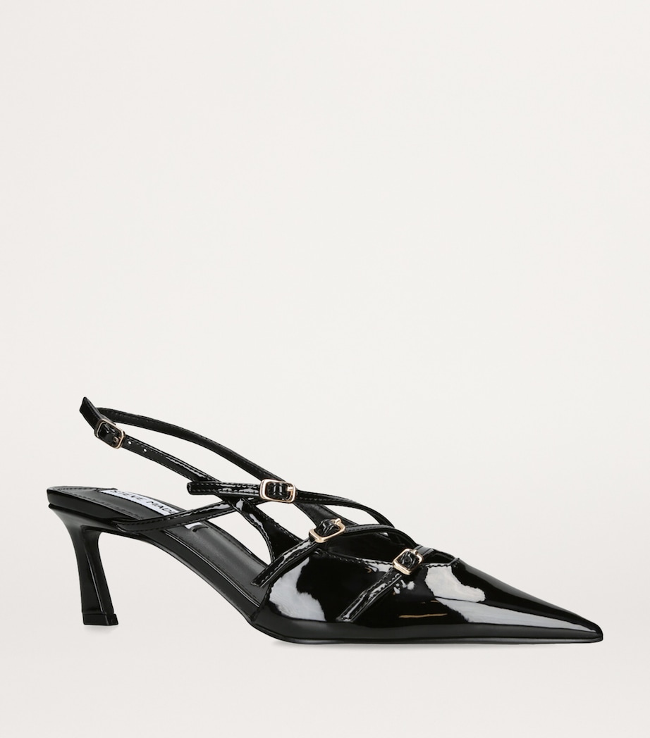 Steve Madden Patent Liana Slingback Pumps 60 Black Image 3