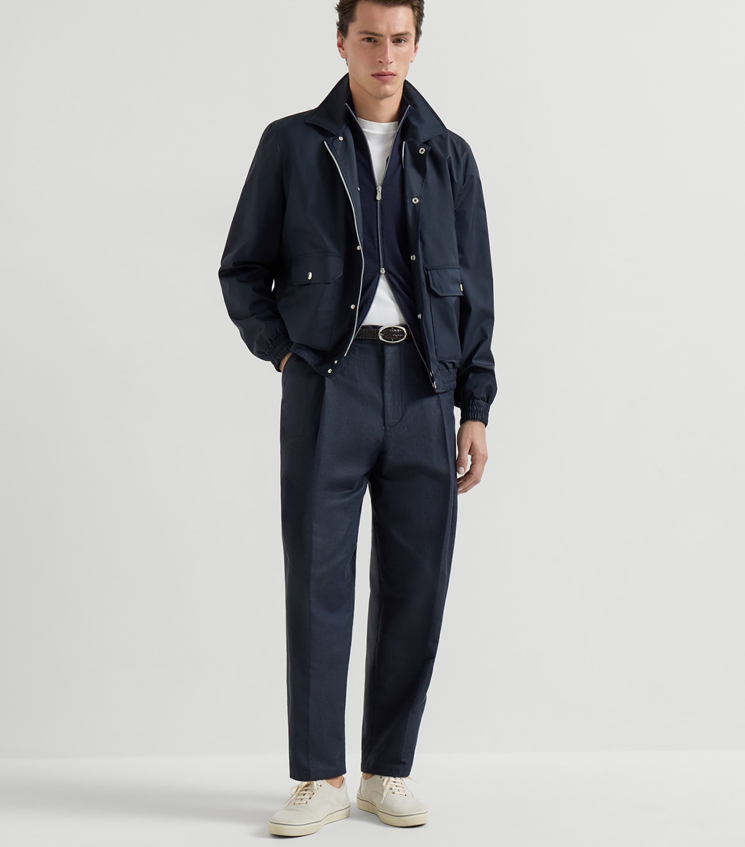 Brunello Cucinelli Mens Cashmere-Silk Cardigan Image 3