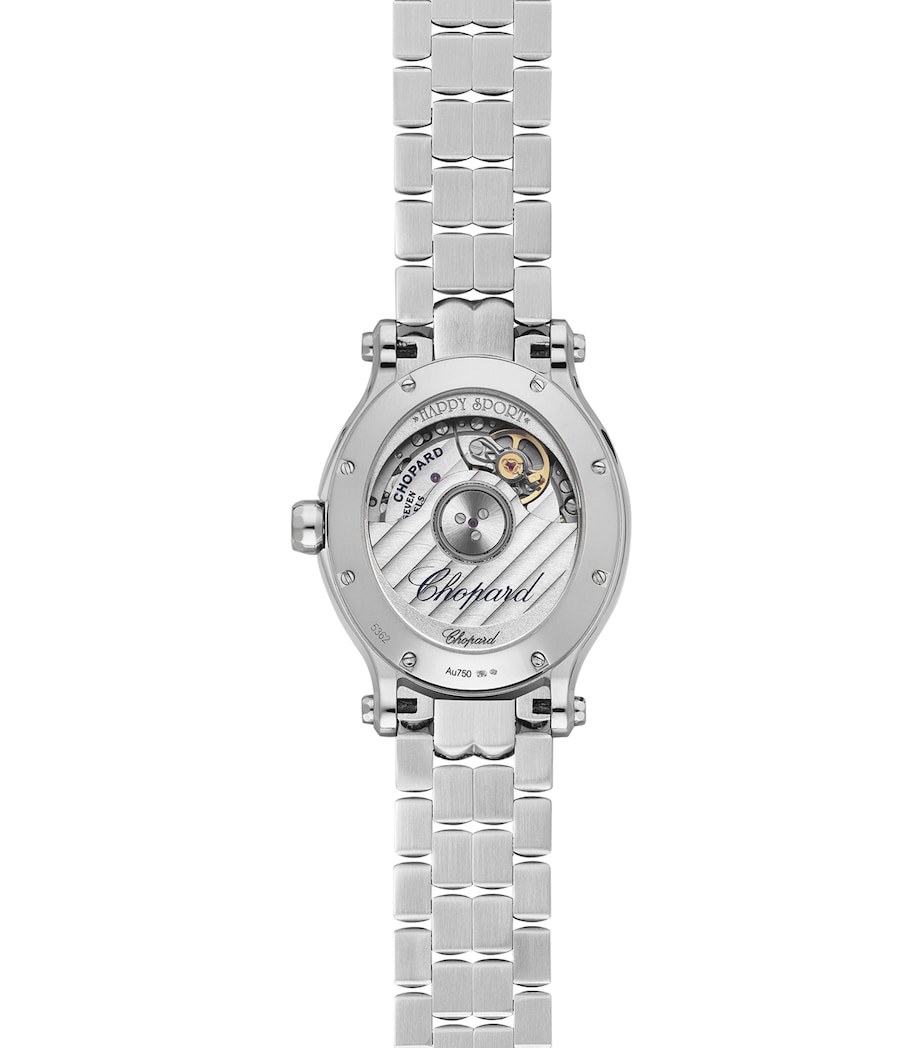 Stainless Steel and Diamond Happy Sport Oval Watch 29mm STAINLESS STEEL Image 3