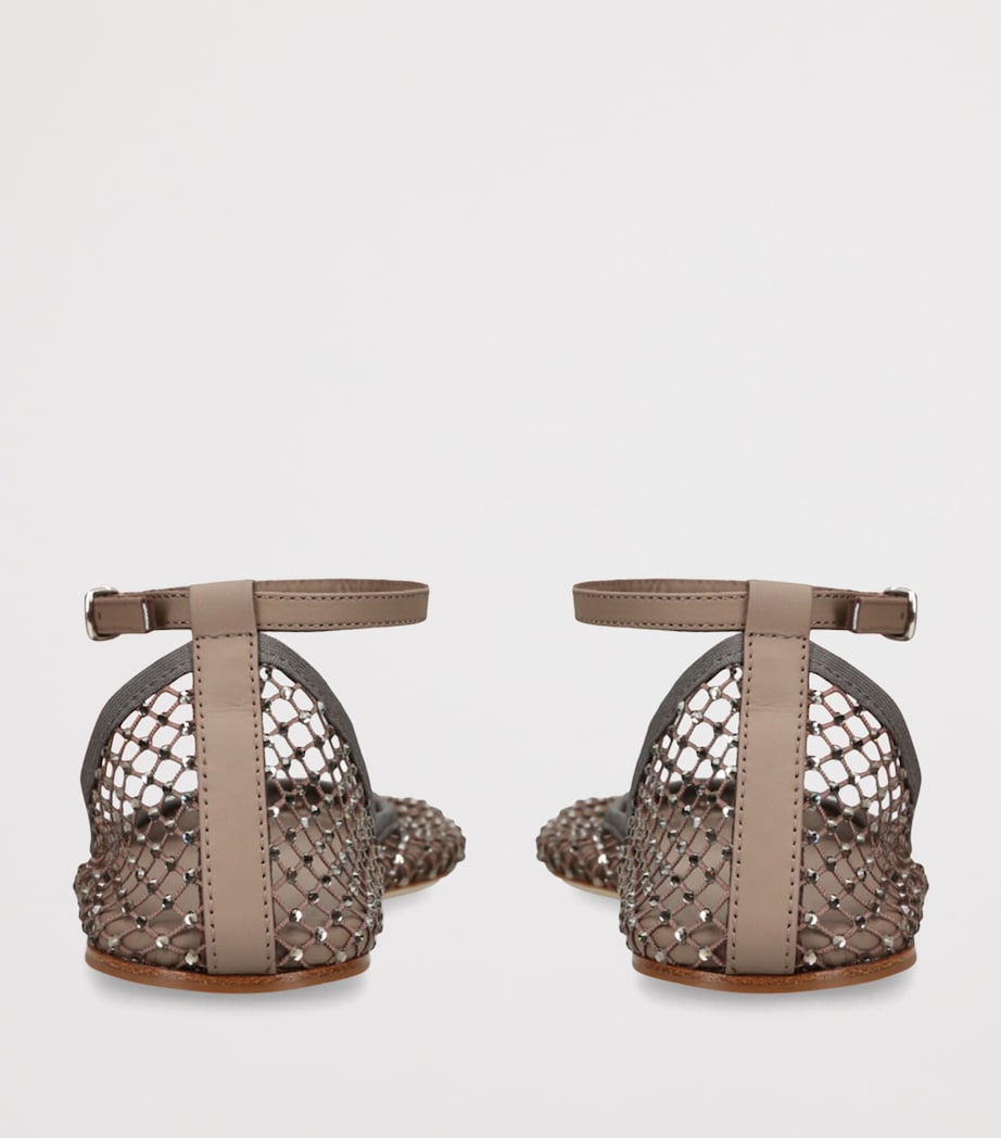 Christopher Esber Mesh Minette Ballet Flats Taupe Image 2