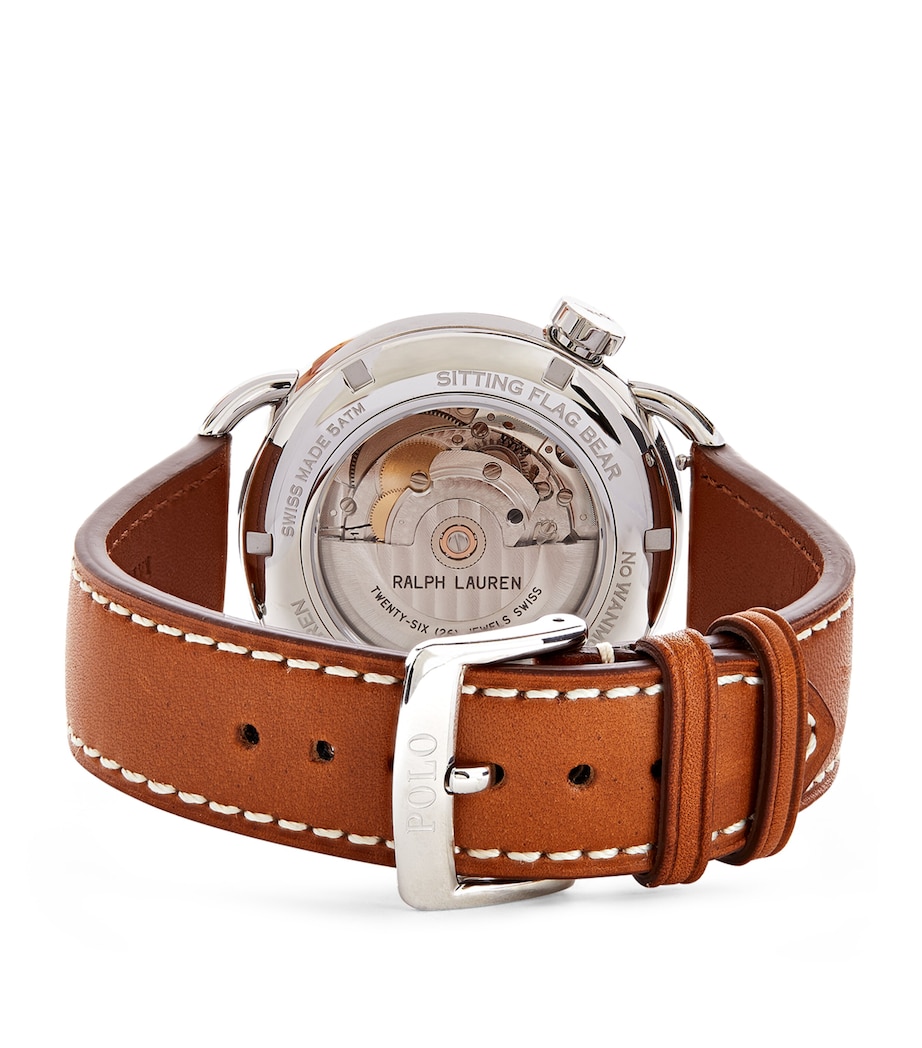 Polo Ralph Lauren Steel Sitting Polo Bear Watch 42mm White Image 3