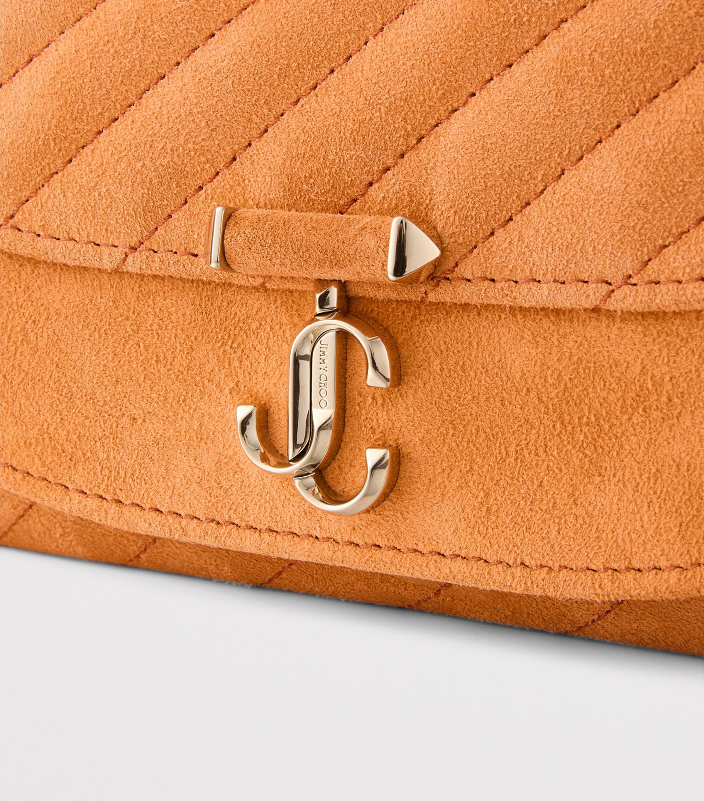 Jimmy Choo Curve Leather Chain Wallet Sunset Orange/shiny Image 5