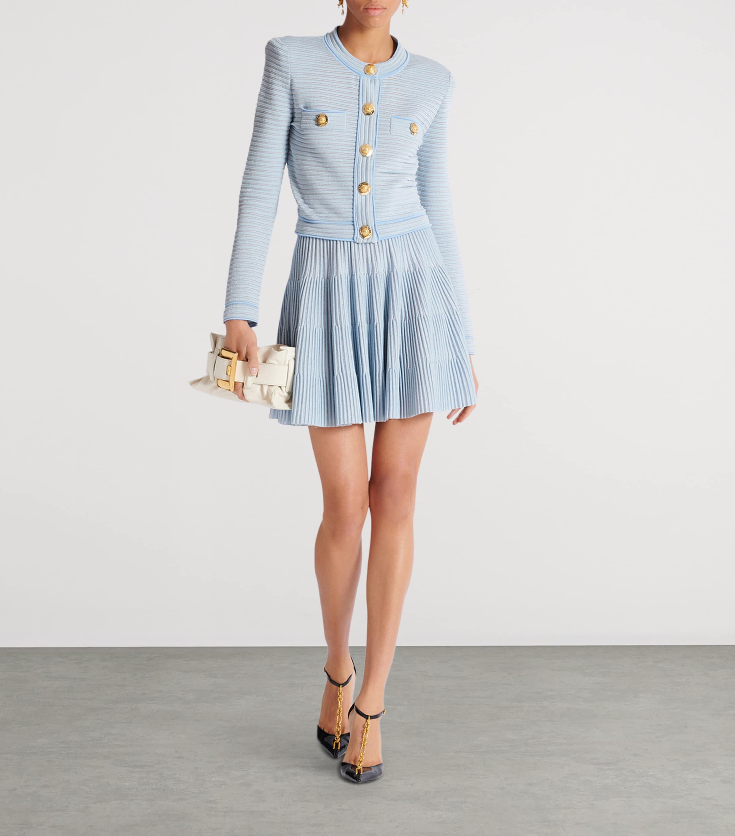 Knit Mini Skirt SOM BLEU/BLANC Image 5