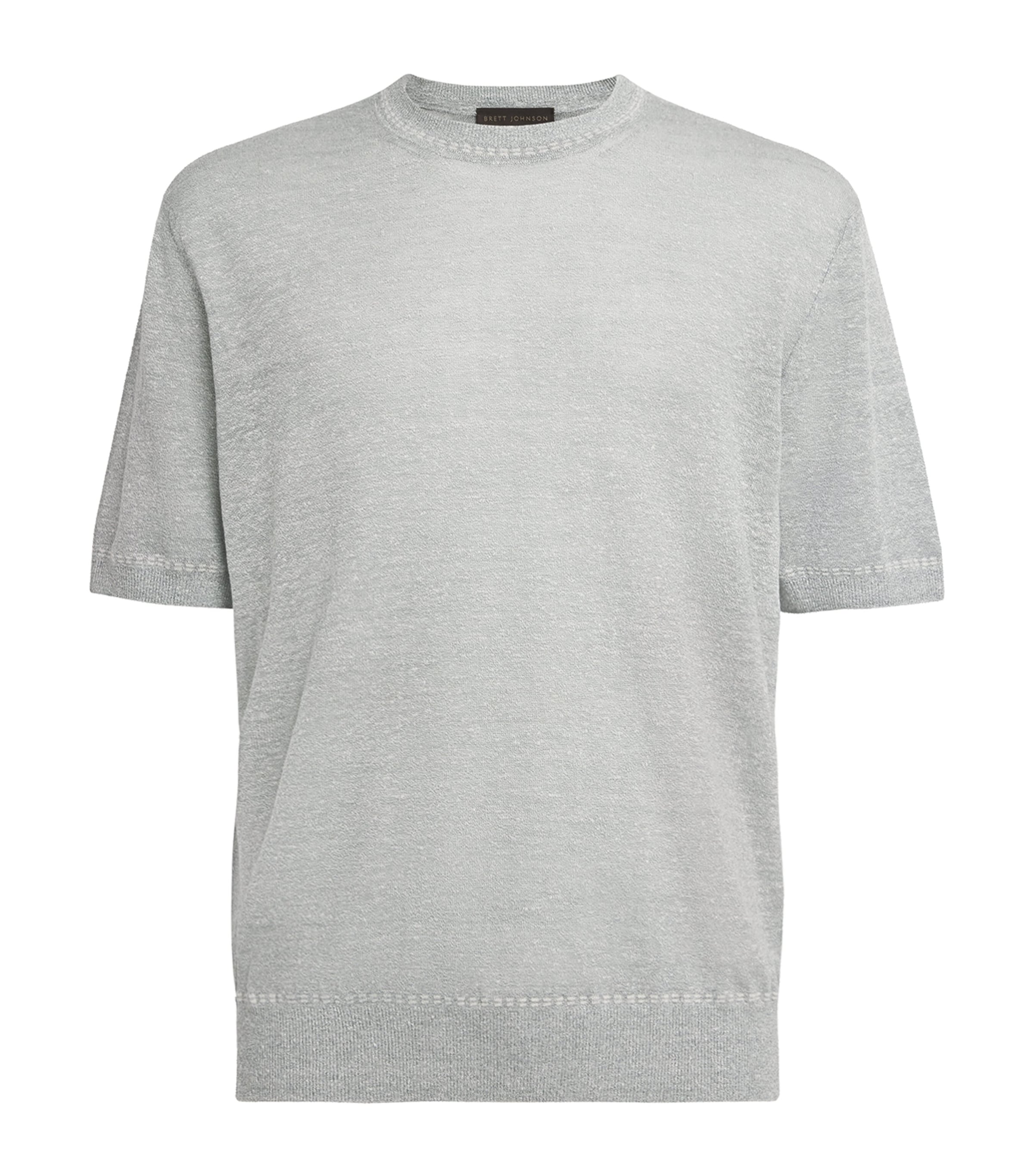 Brett Johnson Mens Linen-Silk T-Shirt Cypress Image 1