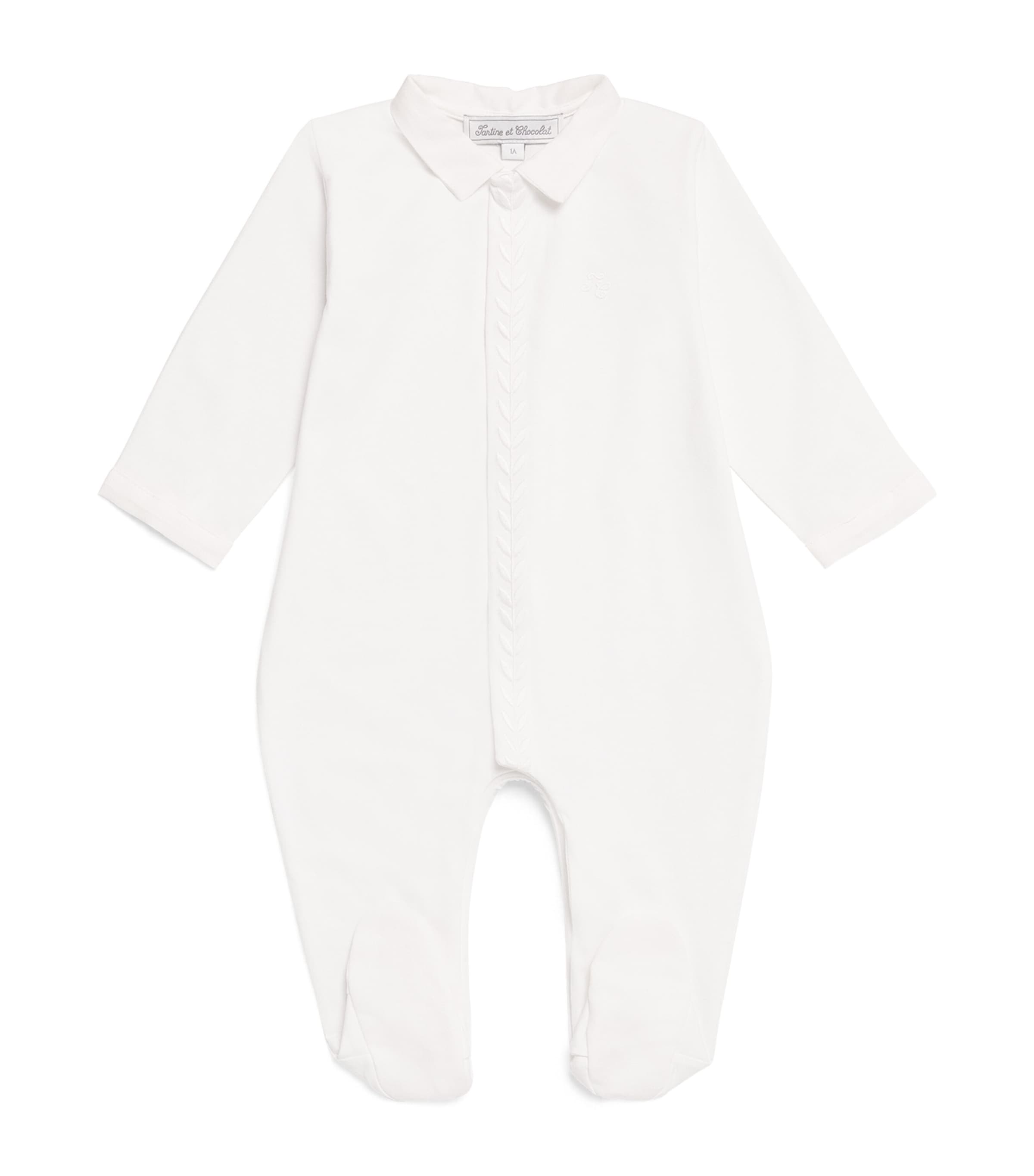 Tartine Et Chocolat Cotton Embroidered All-in-one In White