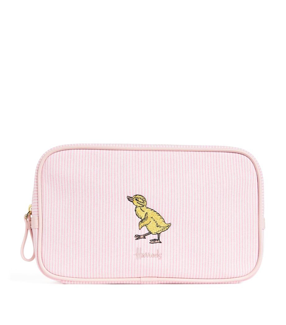 Stripe Embroidered Nursery Pouch PALE PINK Image 1