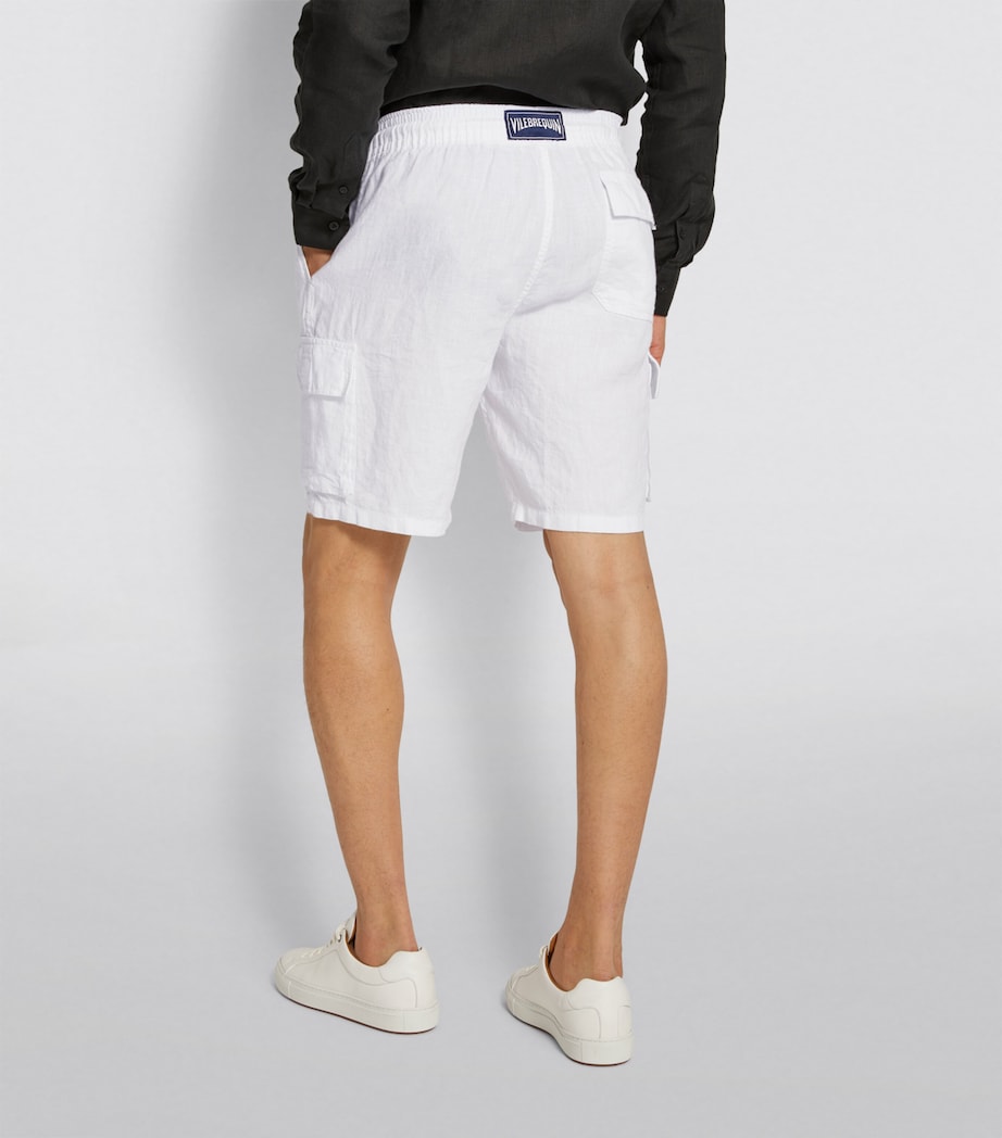 Linen Baie Shorts 010 WHITE Image 4