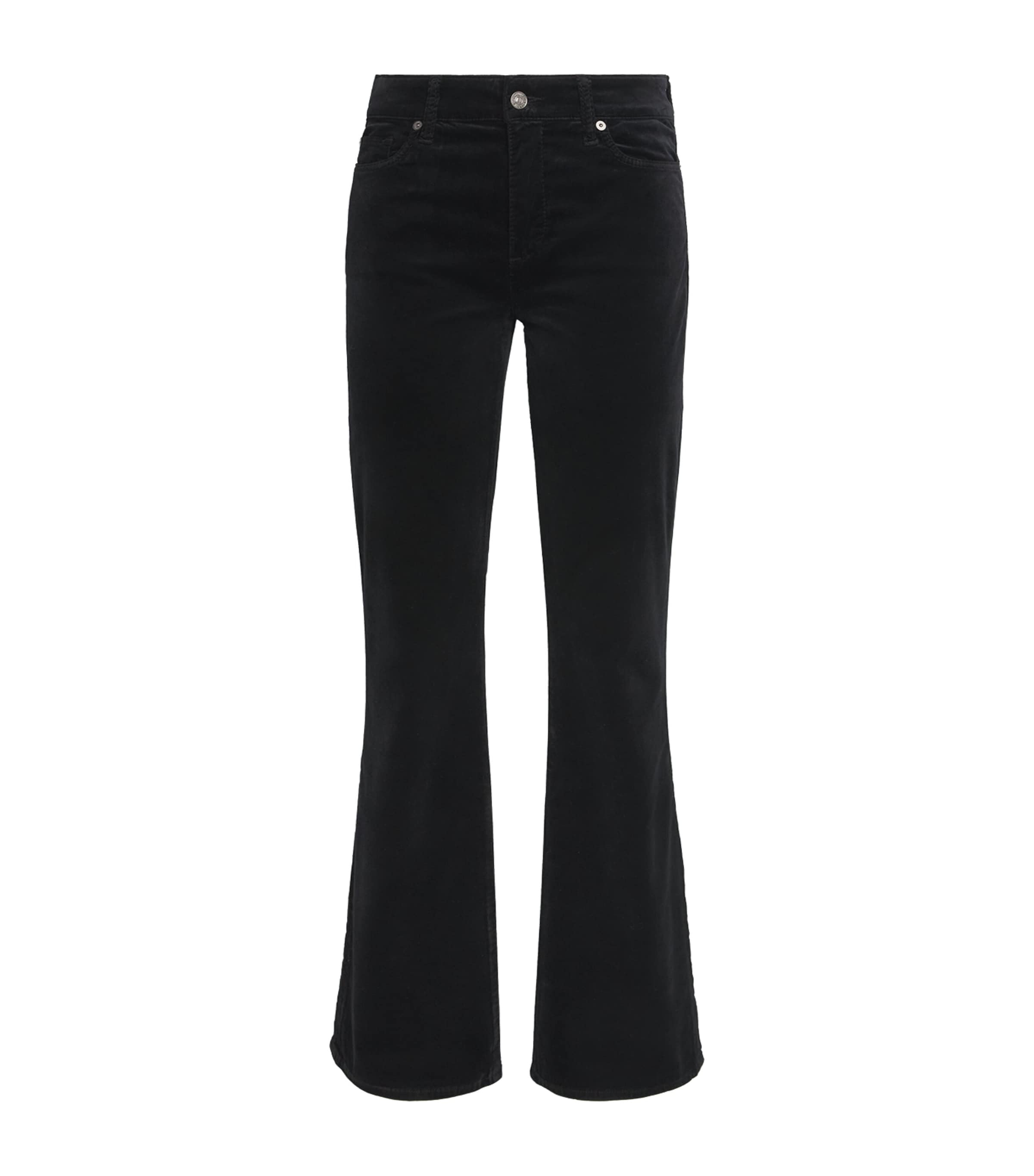 7 For All Mankind Velvet The Leggy Bootcut Jeans In Black